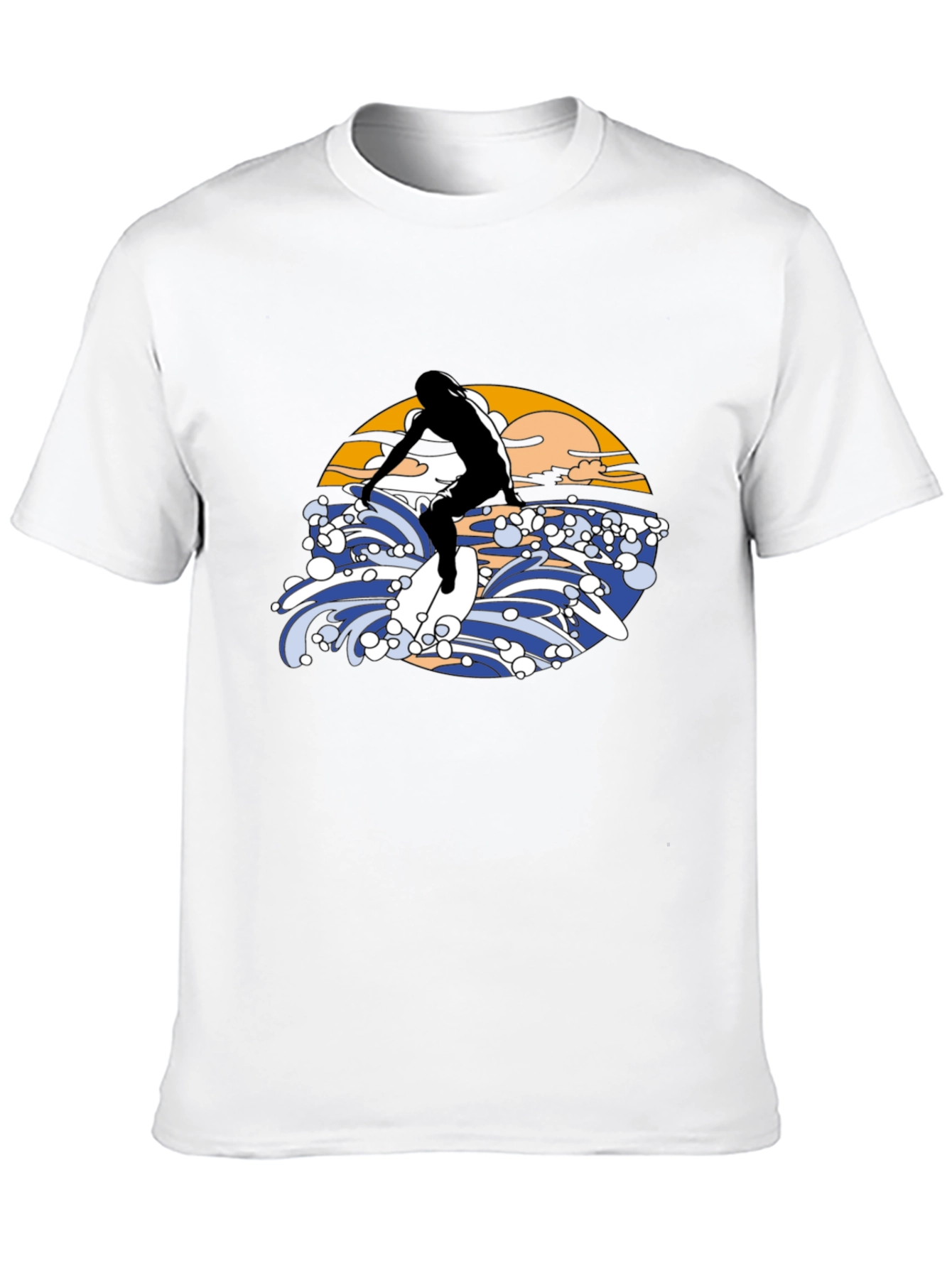 Surfer Graphic Black T-Shirt