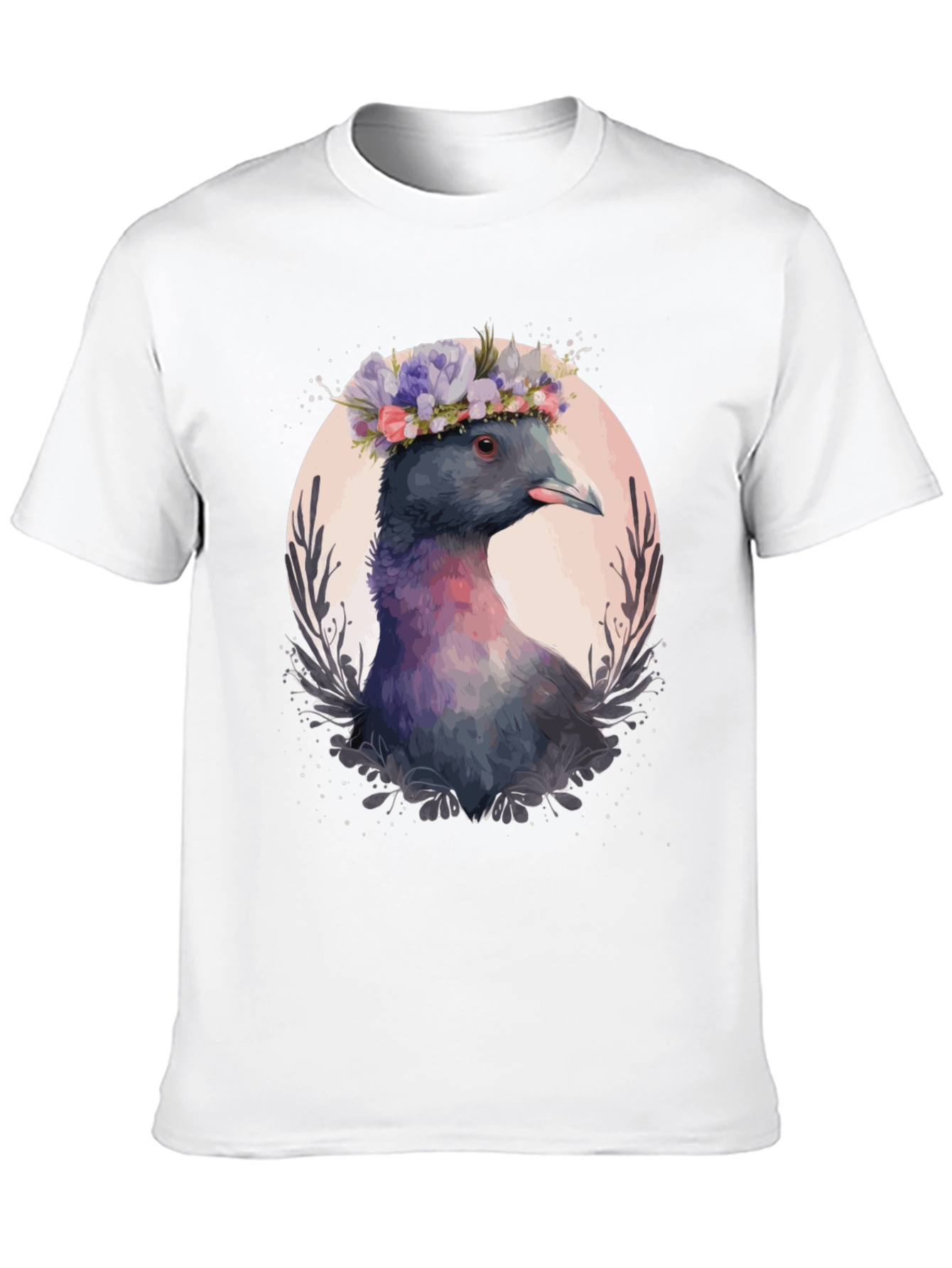 Pigeon in Bloom T-Shirt - Unique Bird Graphic Tee