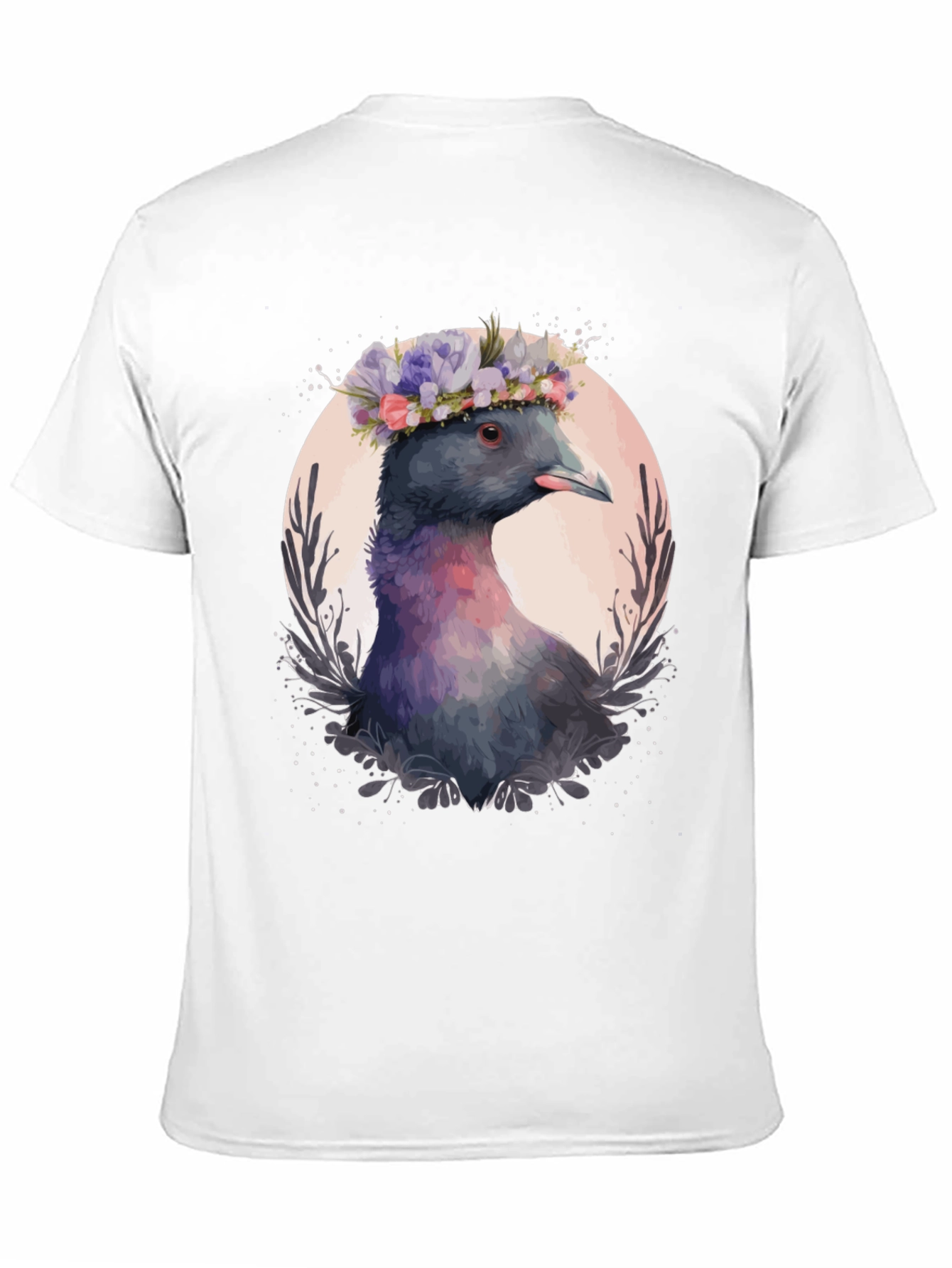 Pigeon in Bloom T-Shirt - Unique Bird Graphic Tee
