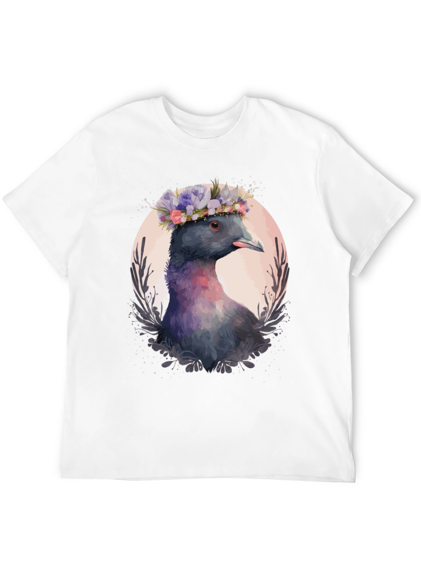 Pigeon in Bloom T-Shirt - Unique Bird Graphic Tee