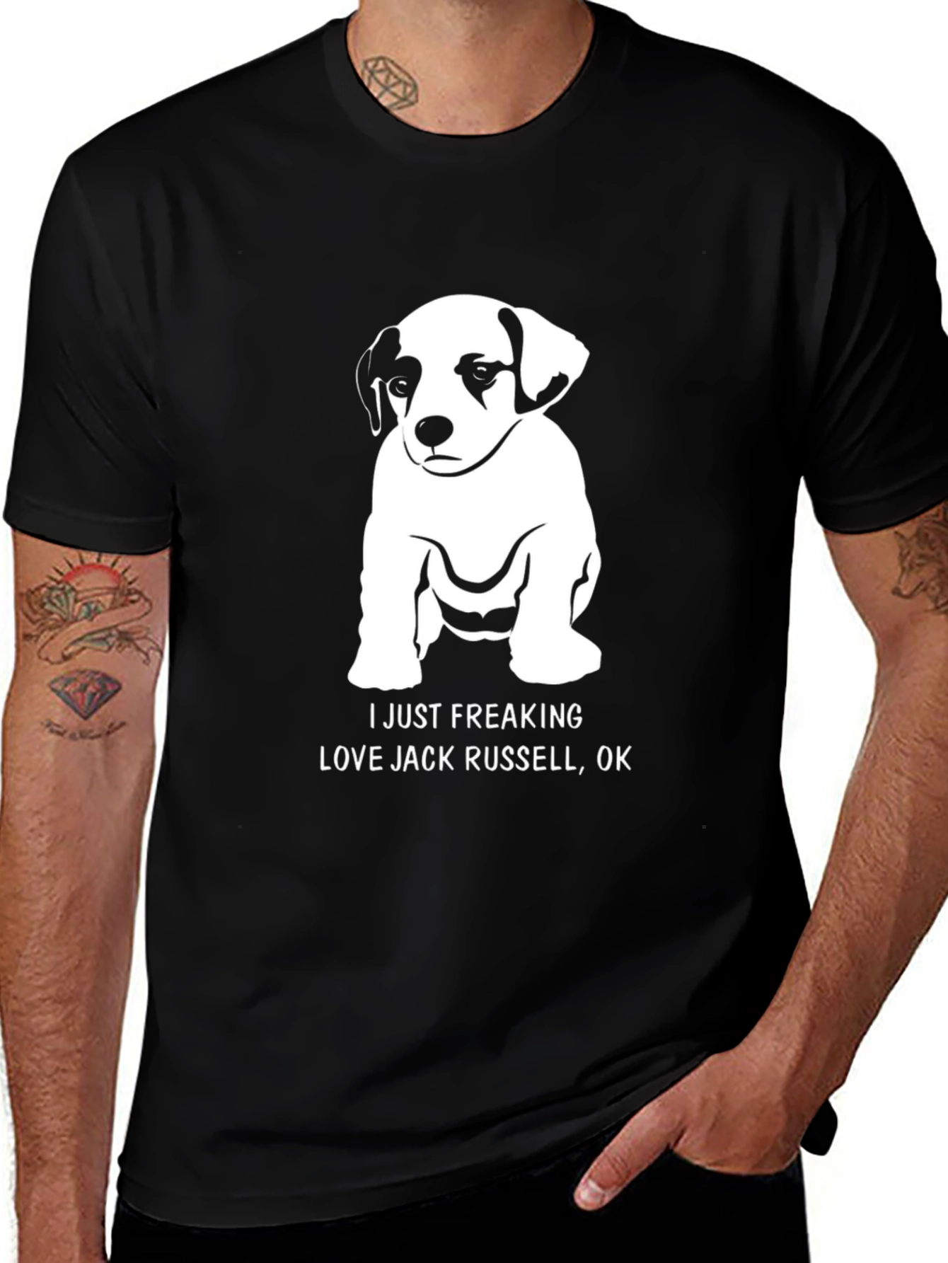 Jack Russell Lover Black T-Shirt