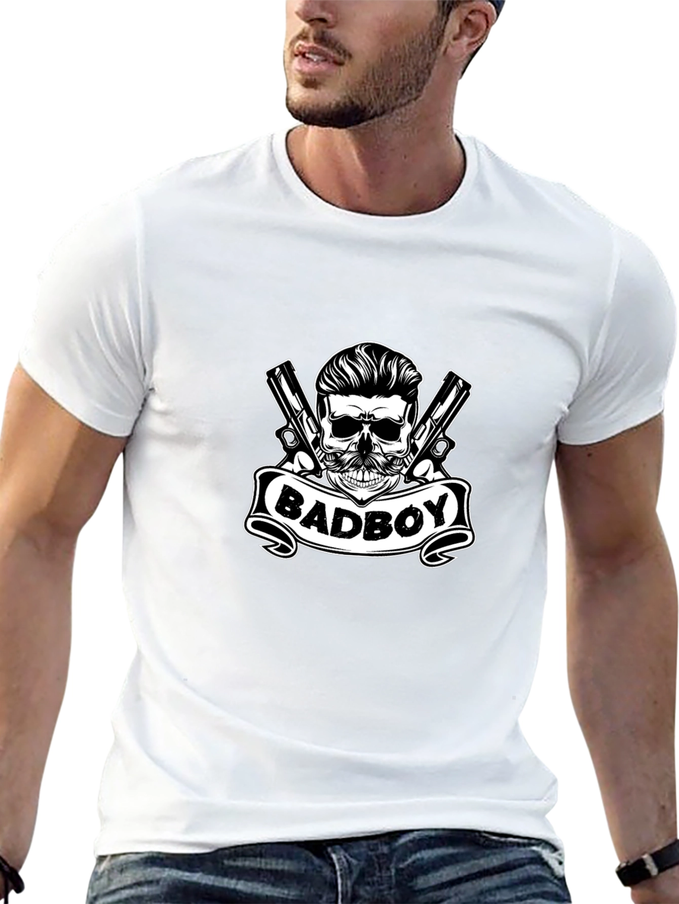 Badboy Skull Graphic Tee - Black