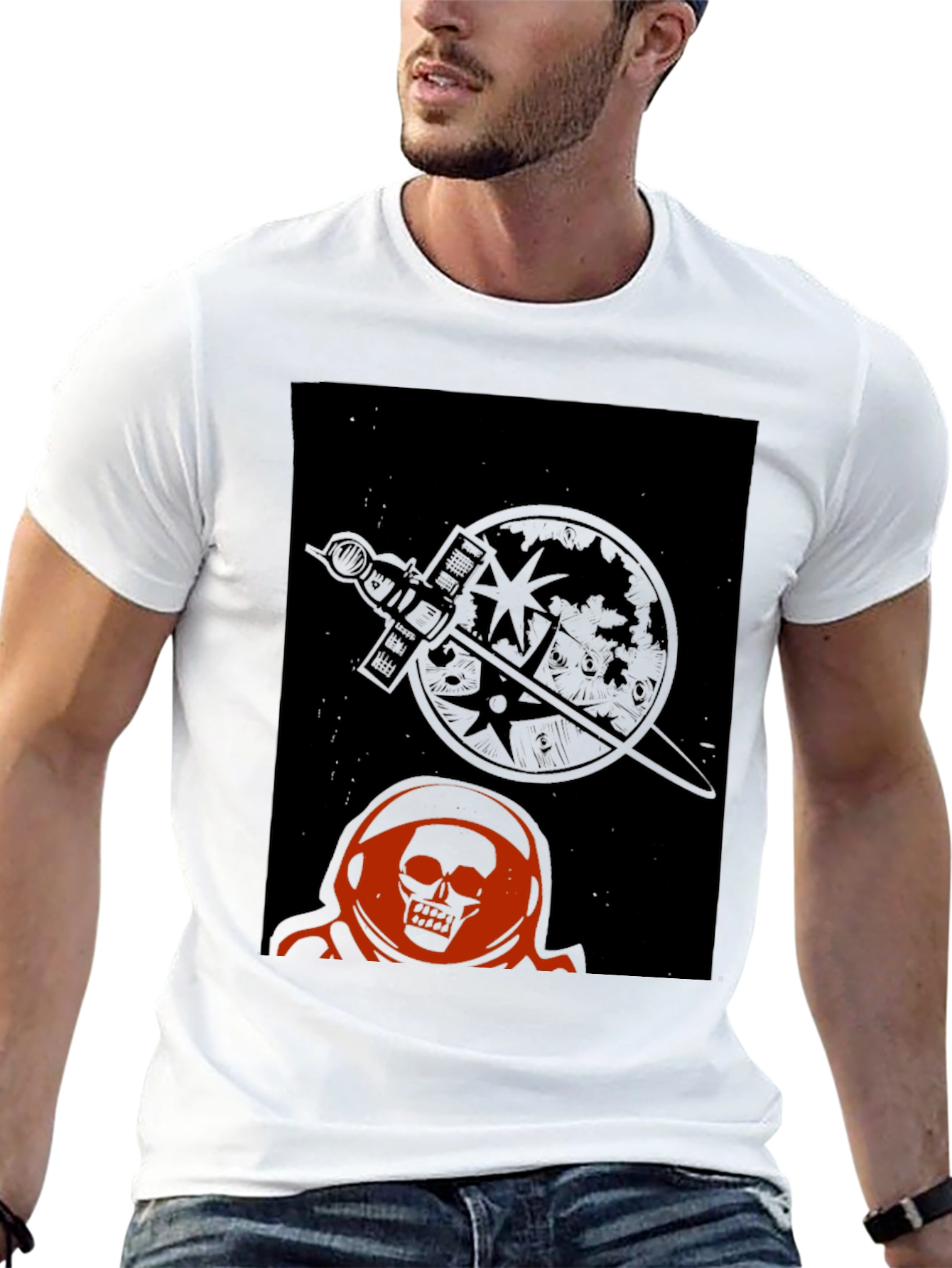 Skull Astronaut Graphic T-Shirt