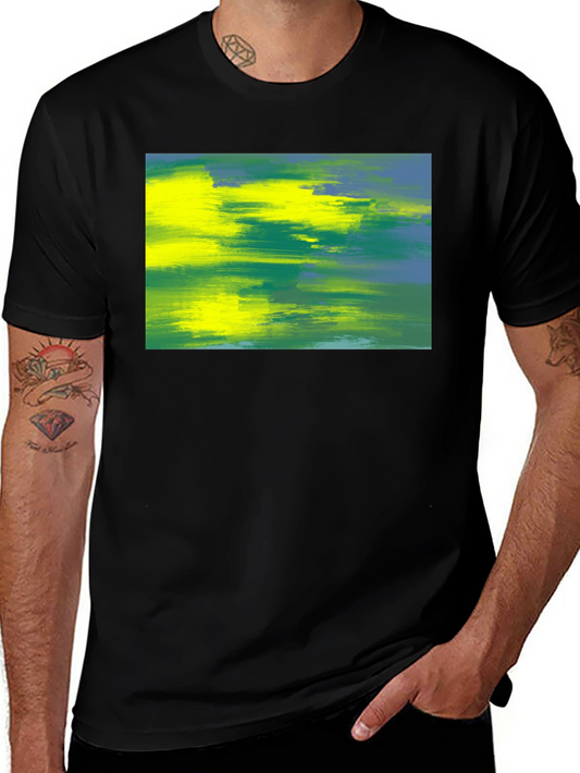 Abstract Art Tee - Vivid Brushstrokes Soft Cotton