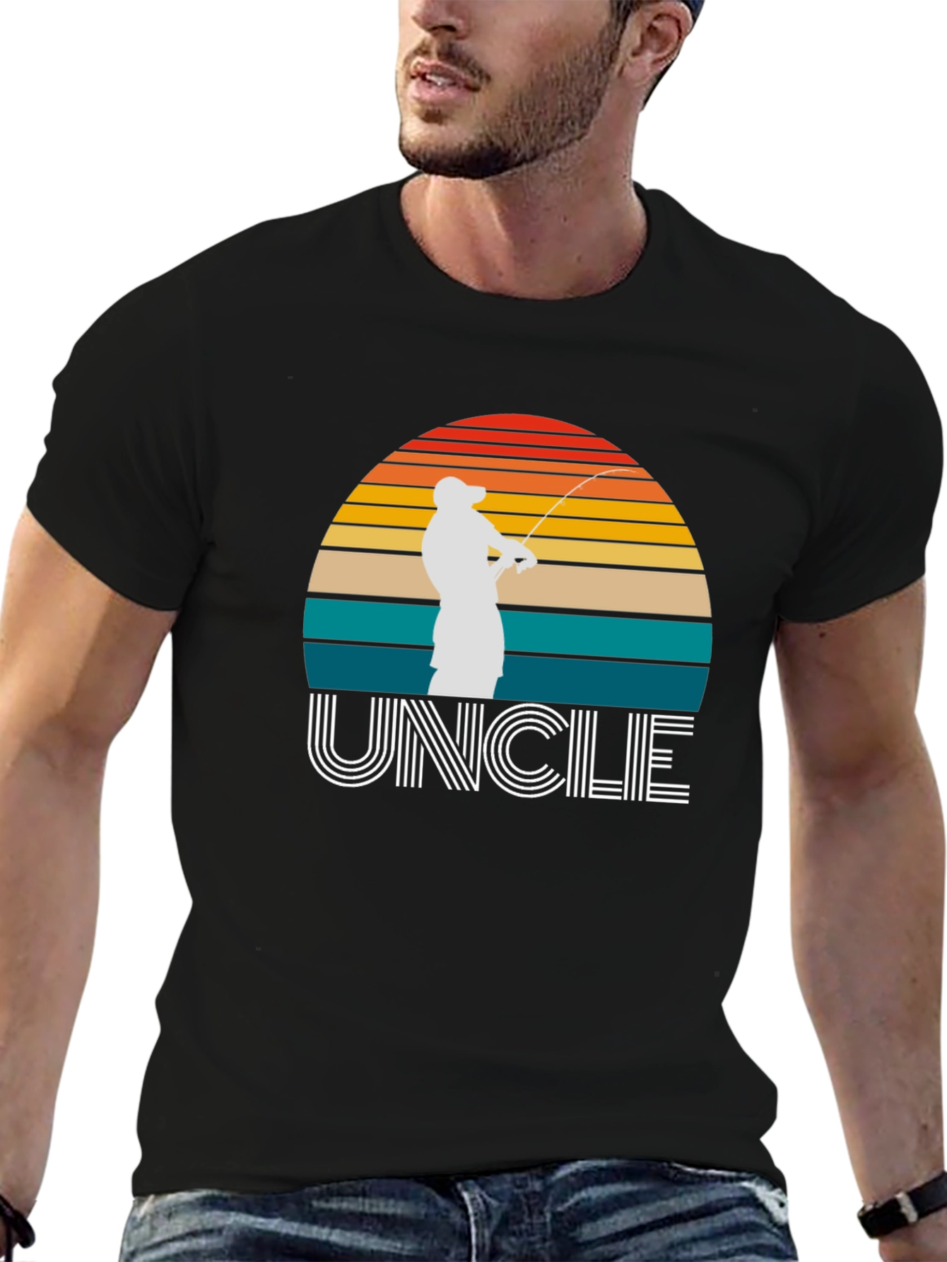 Retro Fishing Uncle T-Shirt