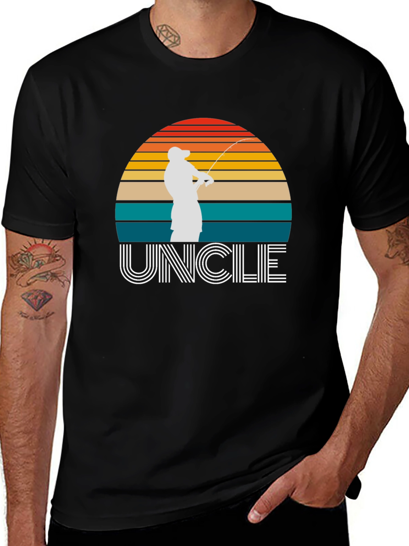 Retro Fishing Uncle T-Shirt
