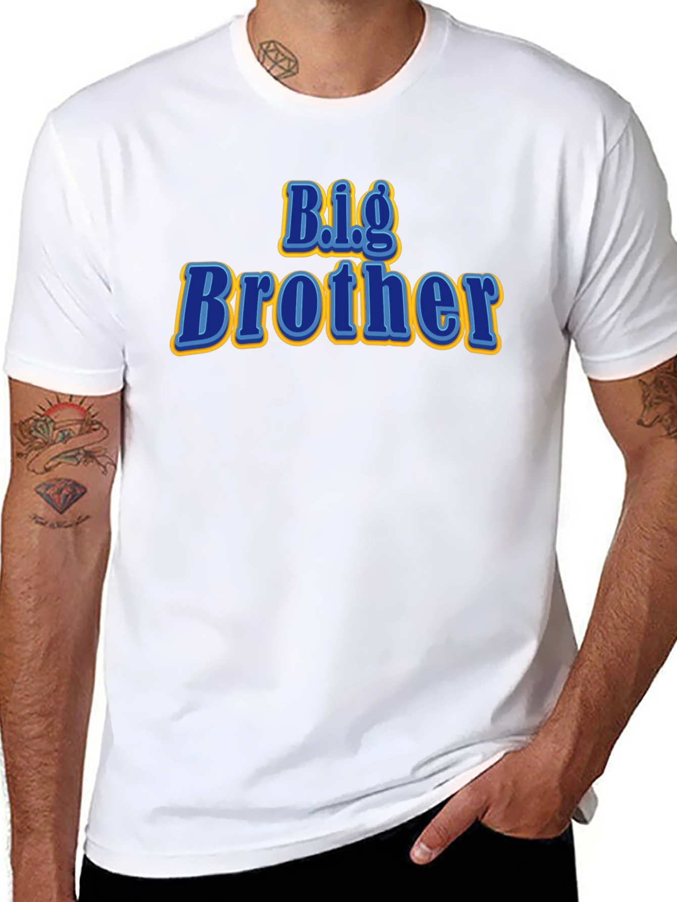 Big Brother Graphic Tee - Black Cotton T-Shirt