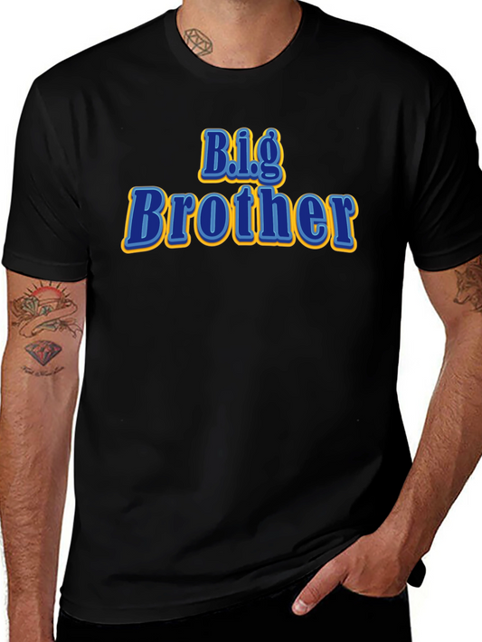 Big Brother Graphic Tee - Black Cotton T-Shirt