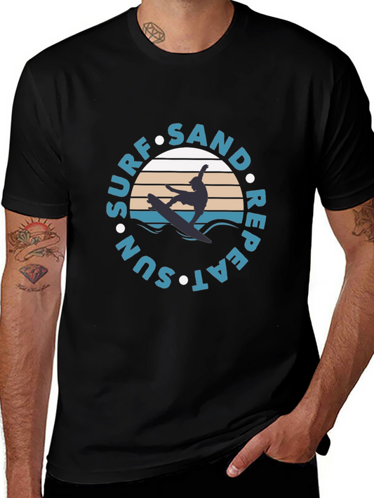 Surf Sand Sun Repeat Graphic Tee