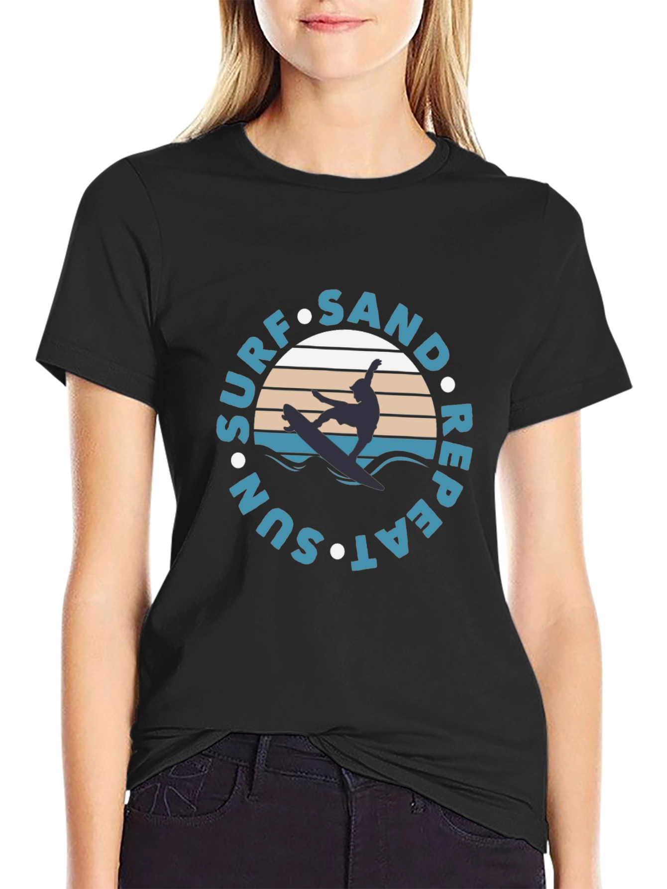 Surf Sand Sun Repeat Graphic Tee