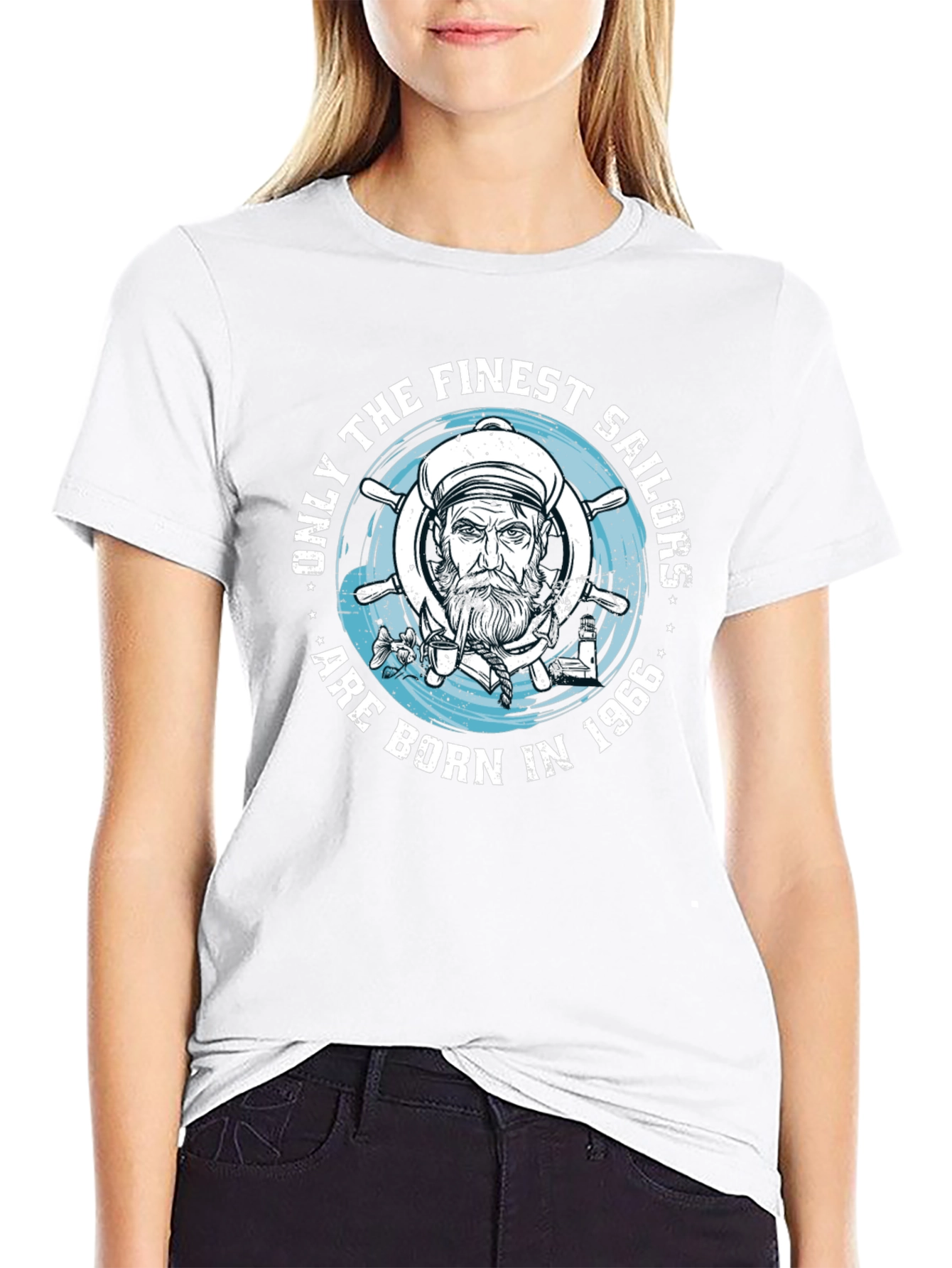 Finest Sailors Born in 1966 Black T-Shirt