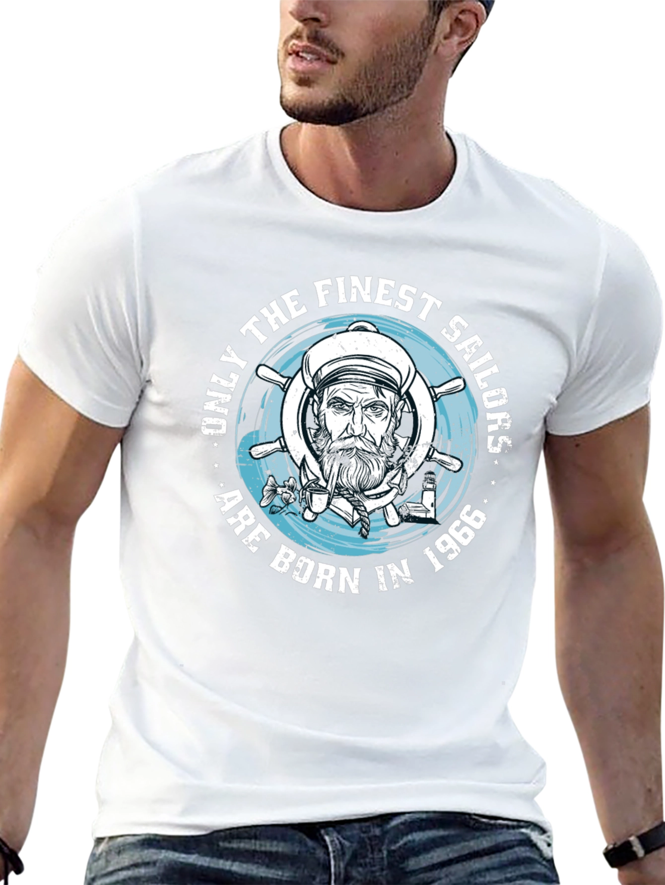 Finest Sailors Born in 1966 Black T-Shirt