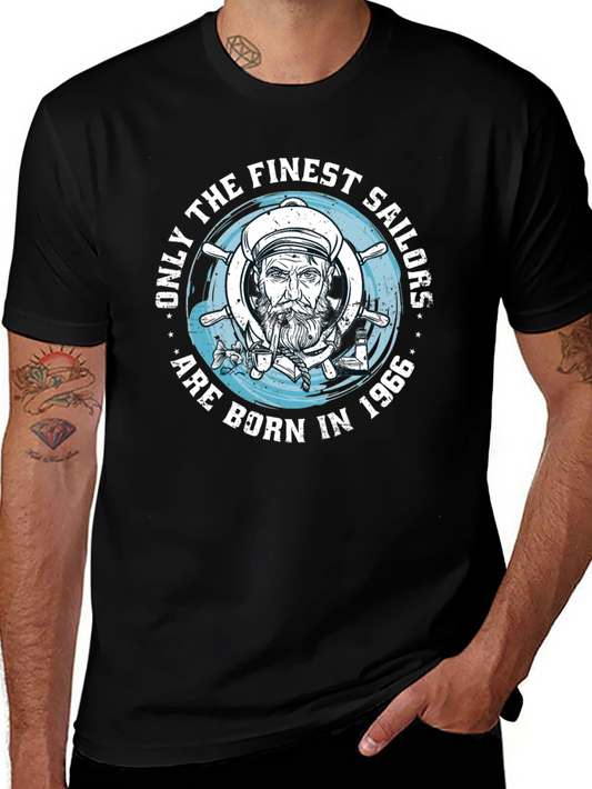 Finest Sailors Born in 1966 Black T-Shirt