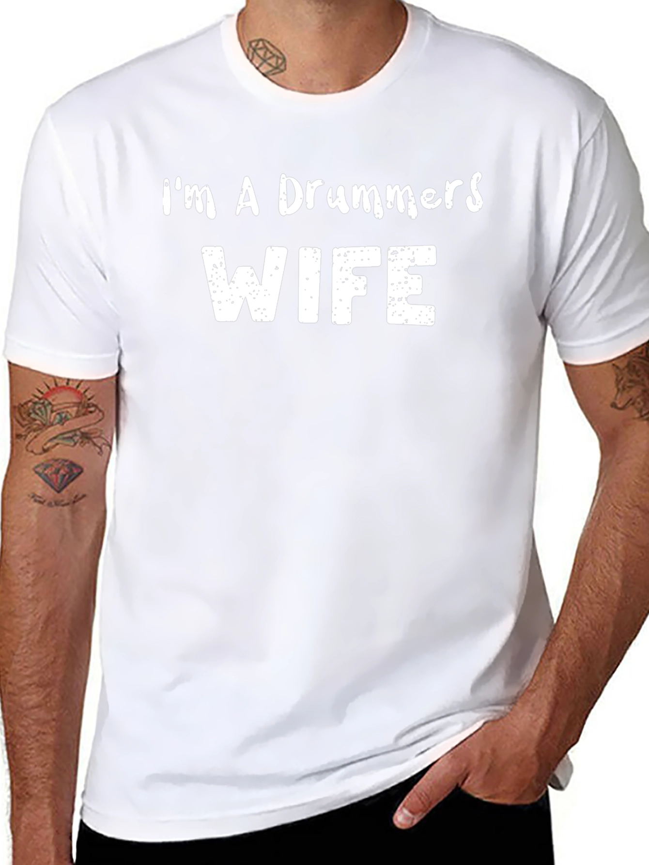 Im A Drummers Wife - Black T-Shirt