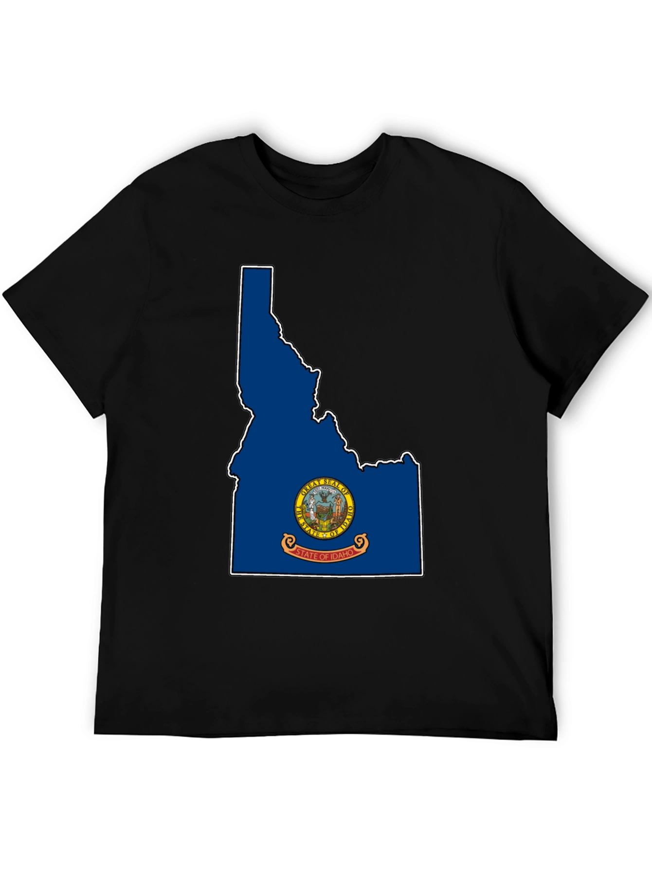 Idaho State Flag T-Shirt - Black Tee