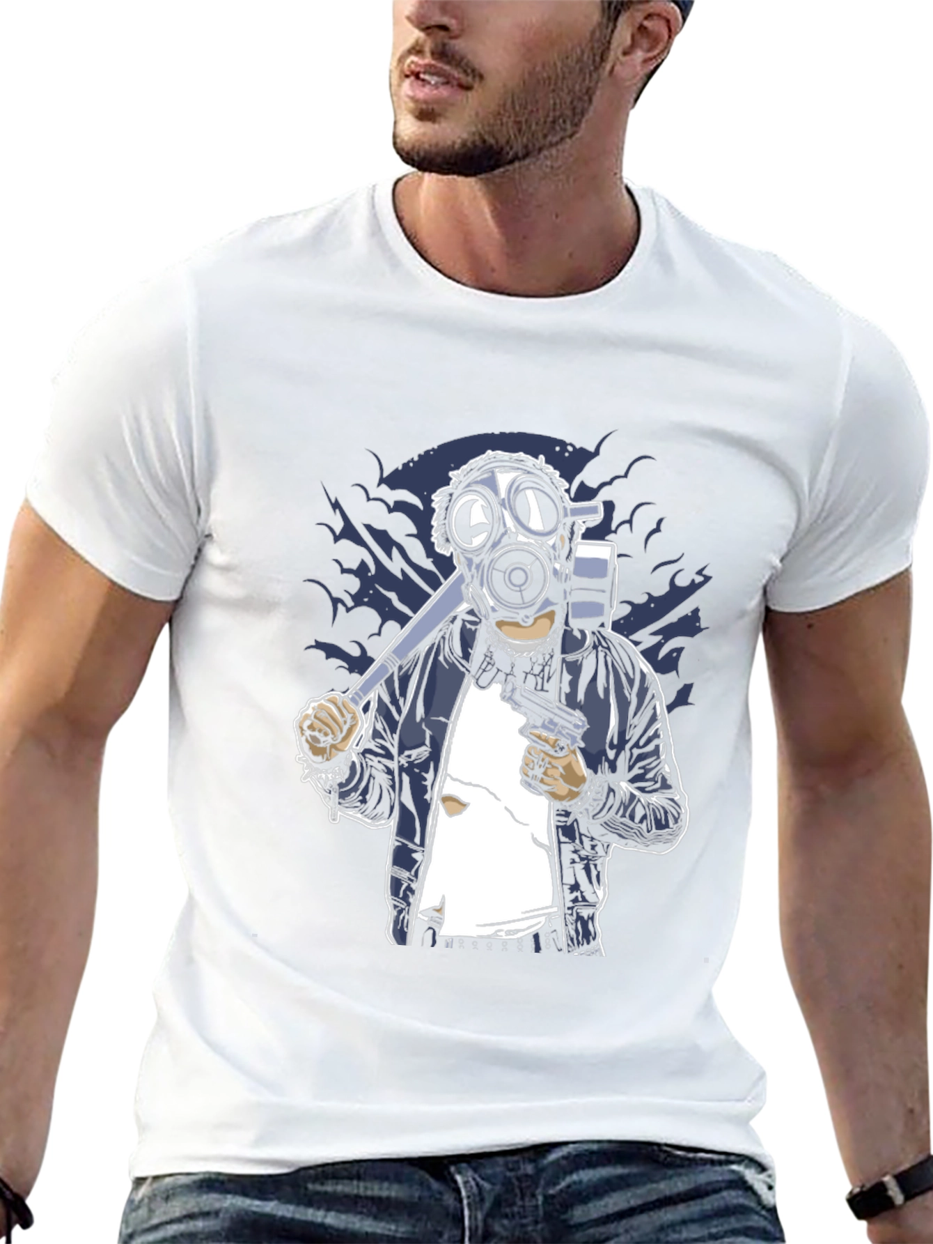 Gas Mask Graphic Tee - Unique Streetwear Style