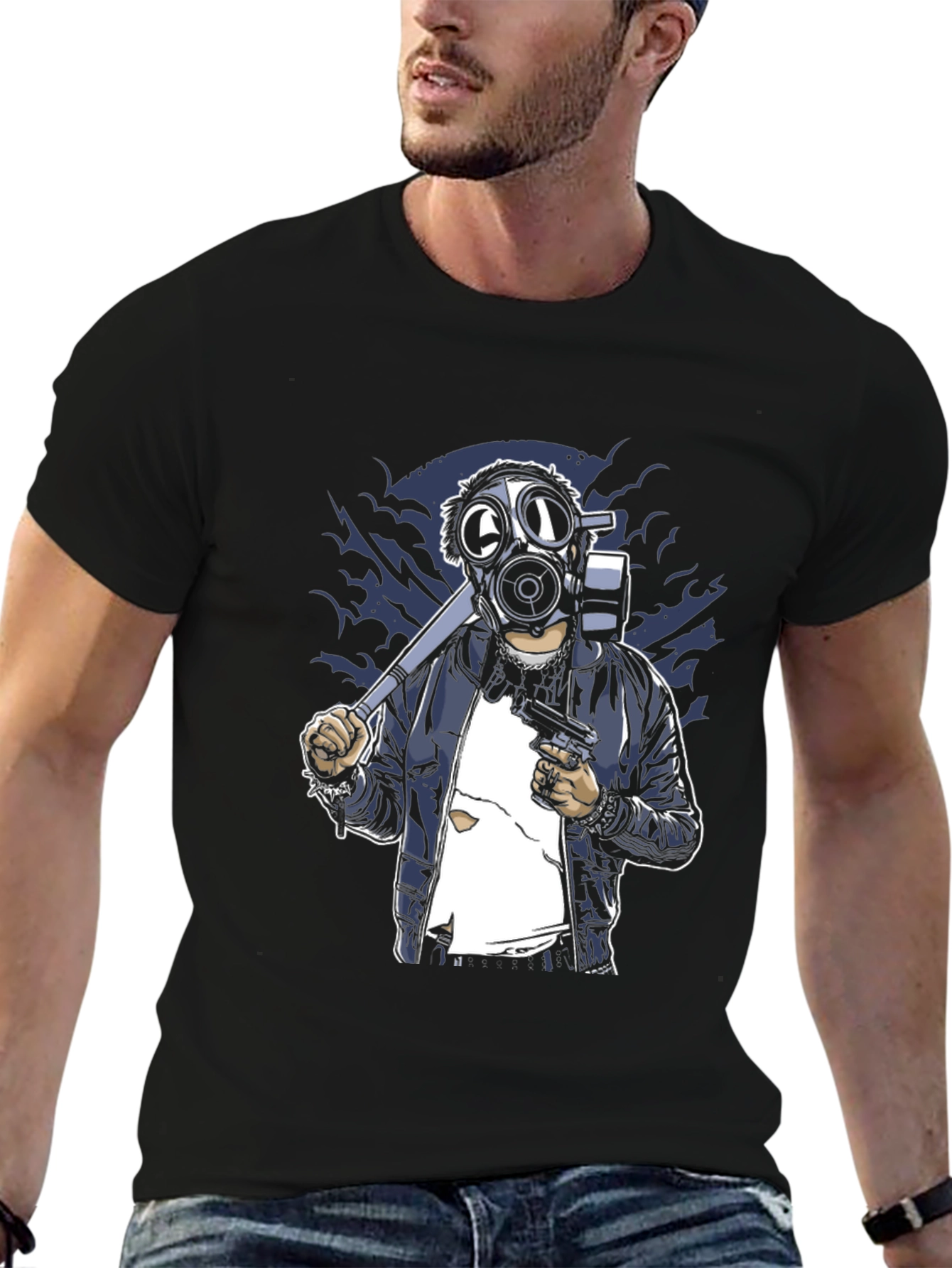 Gas Mask Graphic Tee - Unique Streetwear Style