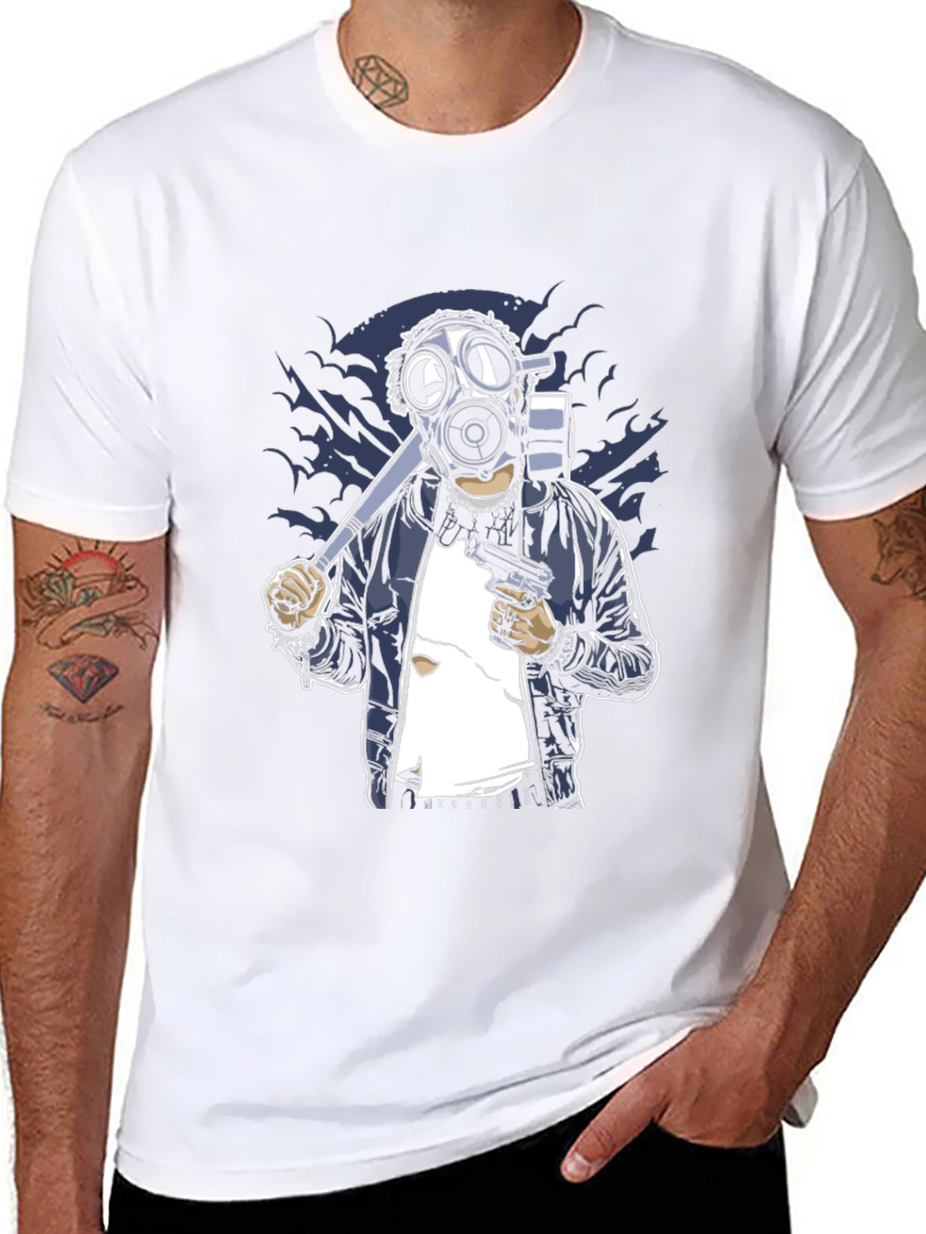 Gas Mask Graphic Tee - Unique Streetwear Style