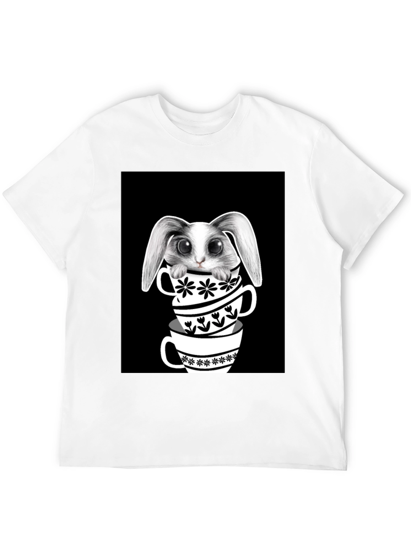 Rabbit in Teacups Graphic T-Shirt