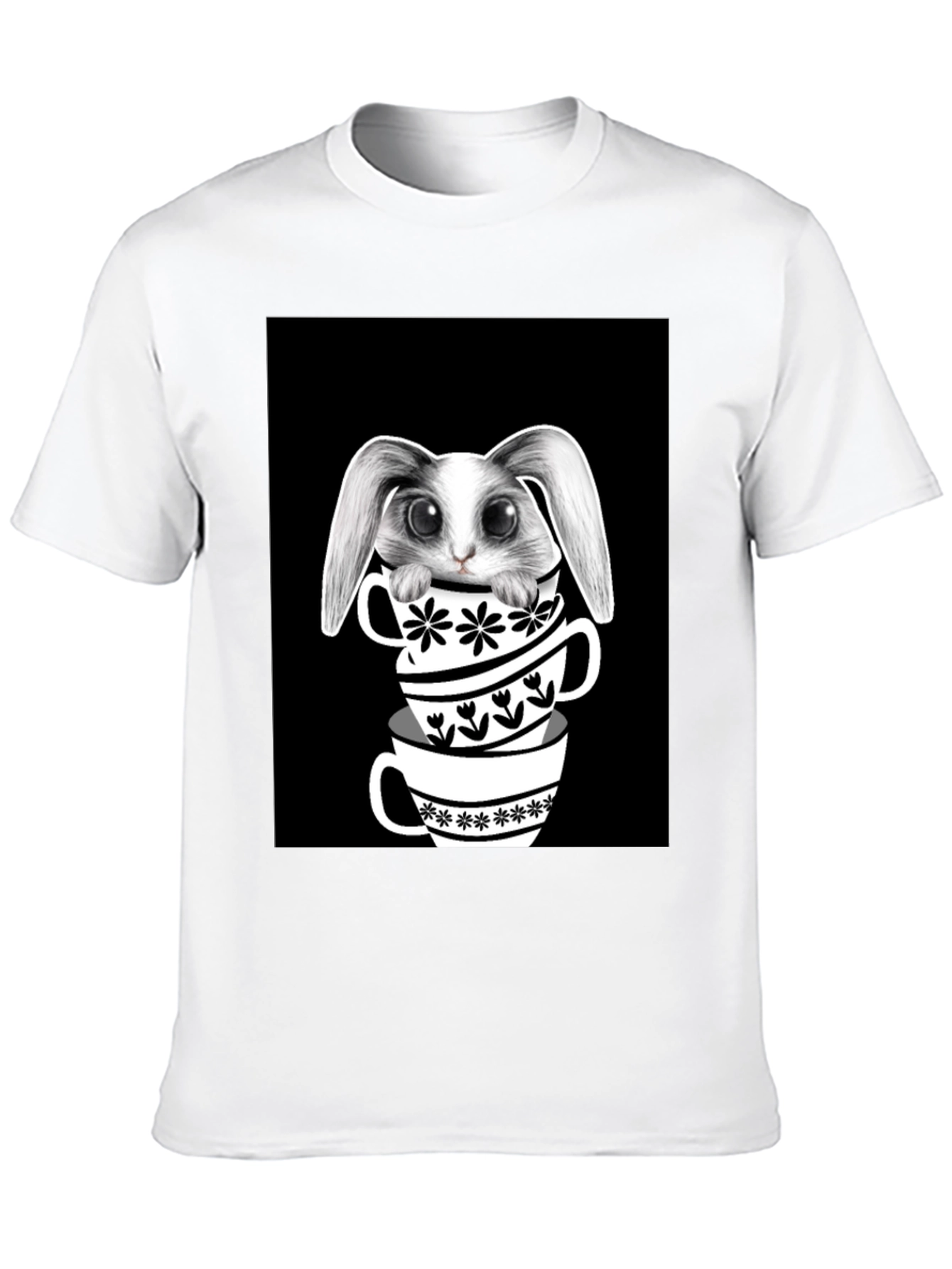 Rabbit in Teacups Graphic T-Shirt