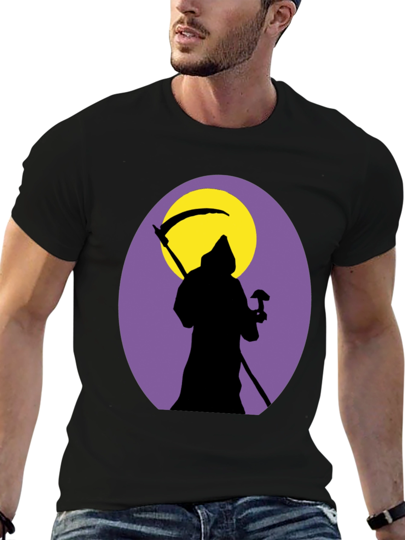 Grim Reaper Graphic T-Shirt - Dark Humor Tee