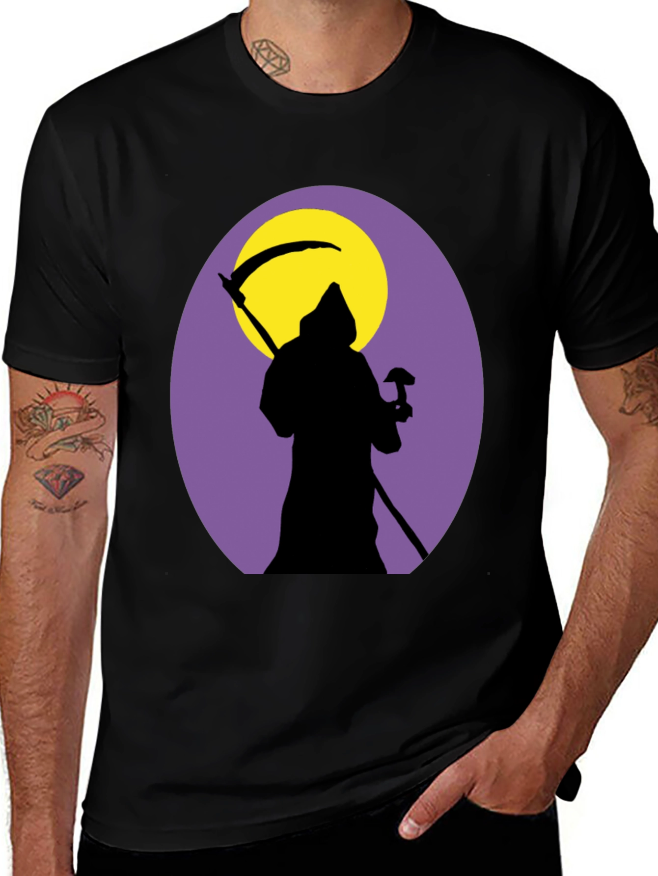 Grim Reaper Graphic T-Shirt - Dark Humor Tee