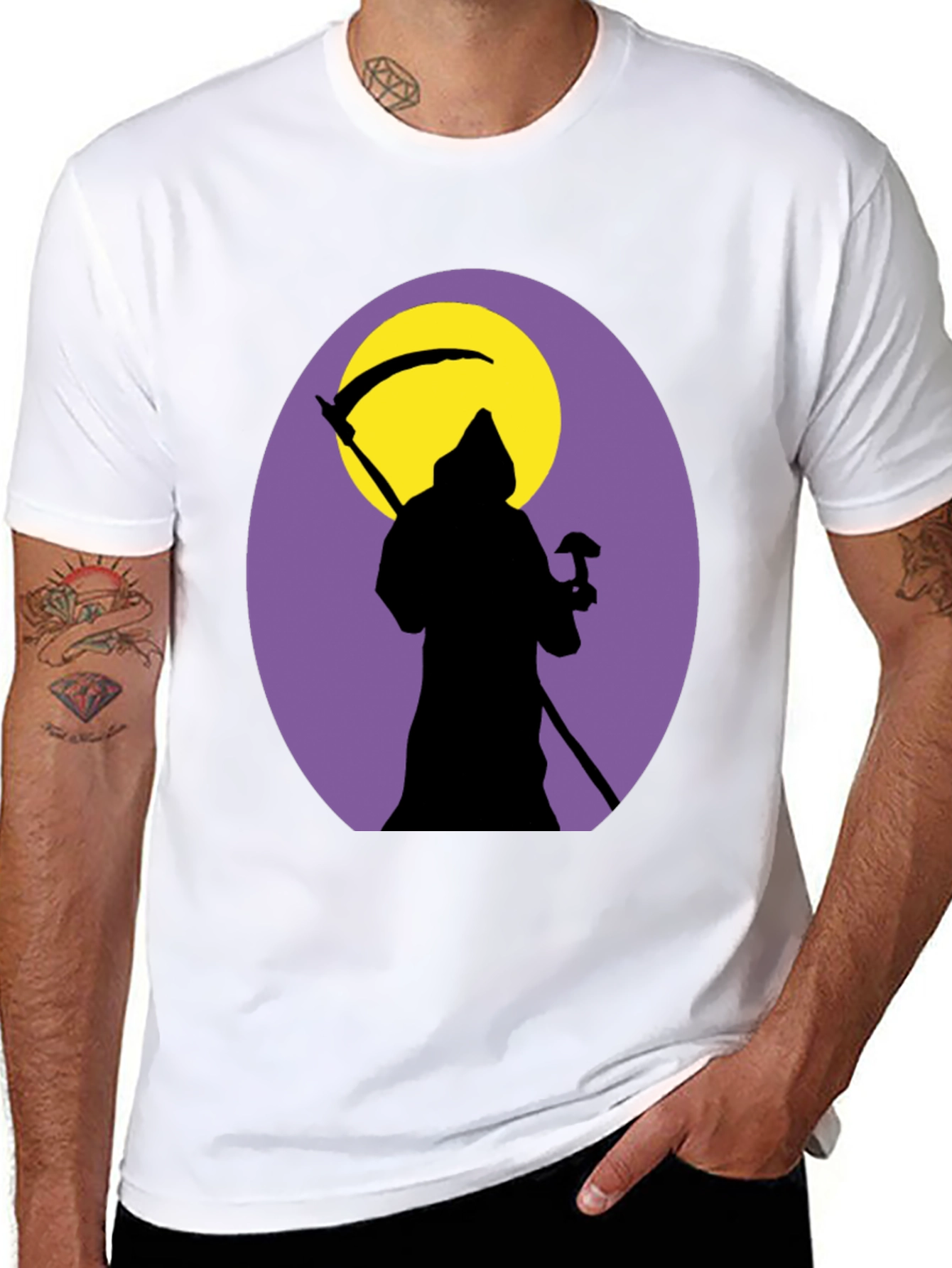 Grim Reaper Graphic T-Shirt - Dark Humor Tee