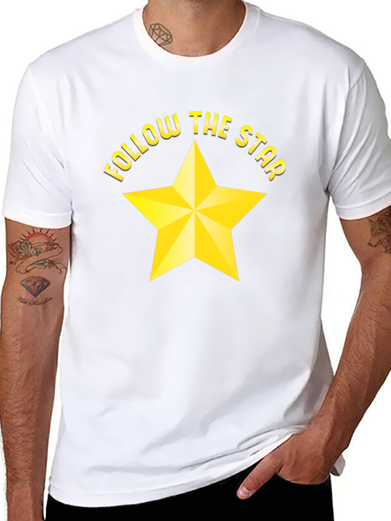 Follow the Star Black Graphic Tee