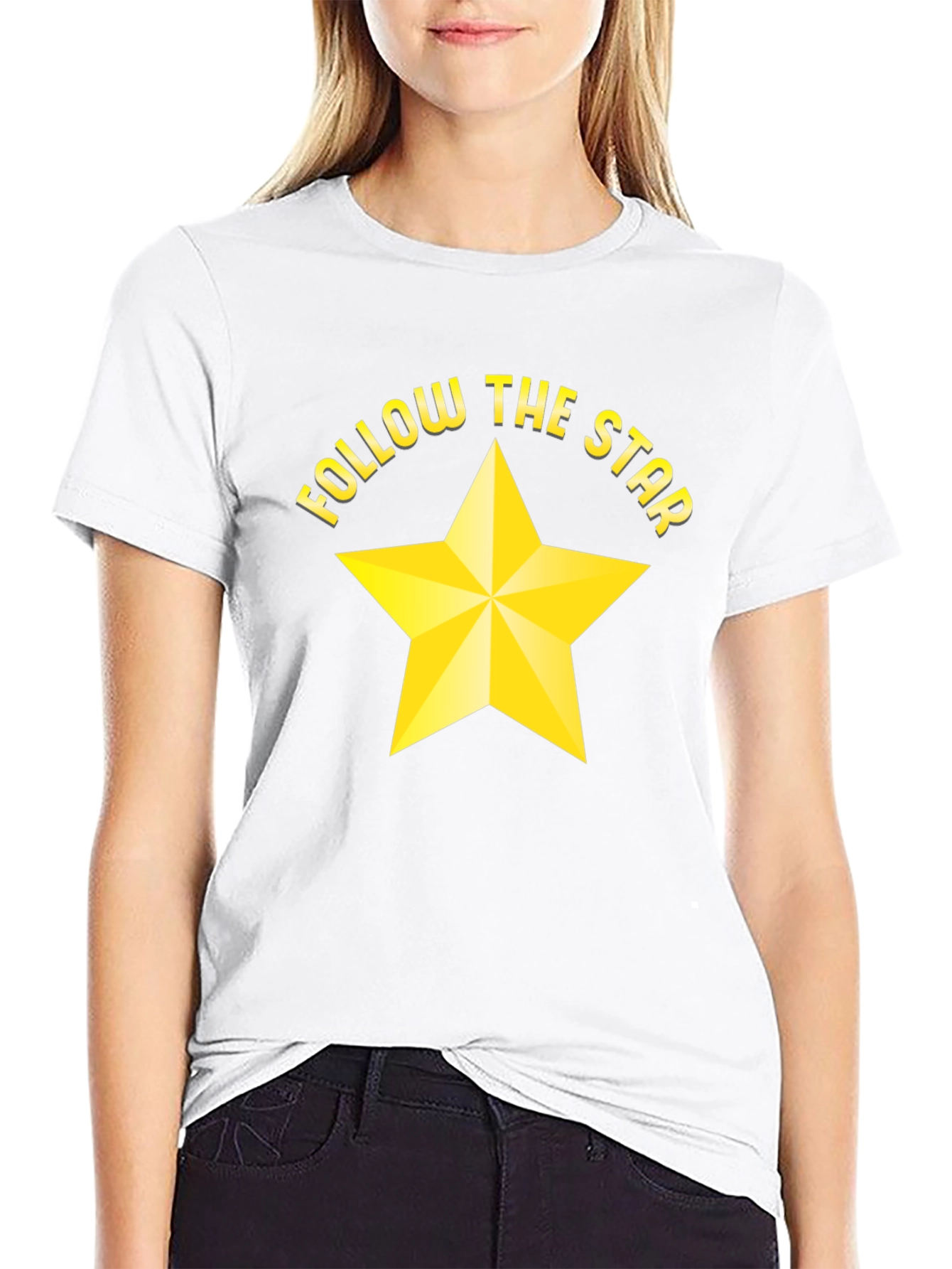 Follow the Star Black Graphic Tee