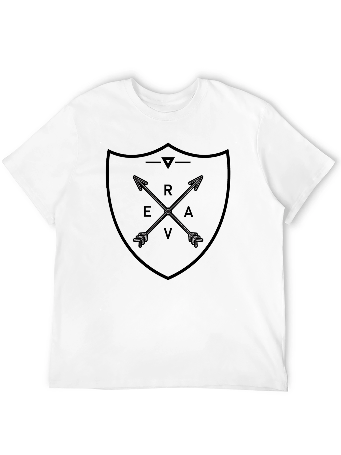 Mens Black T-Shirt with Arrow Shield Graphic