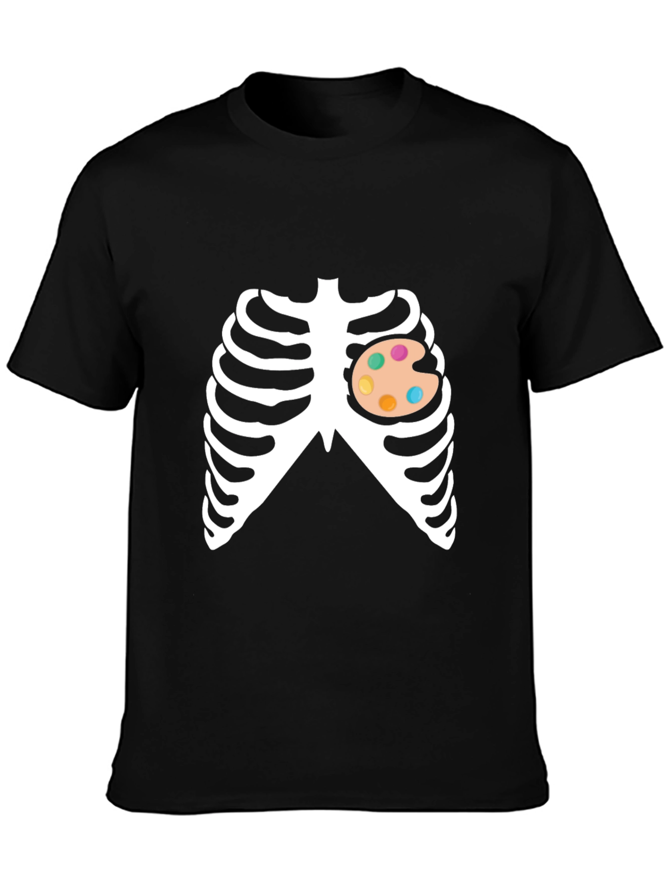 Artist Skeleton Ribcage Halloween Costume T-Shirt