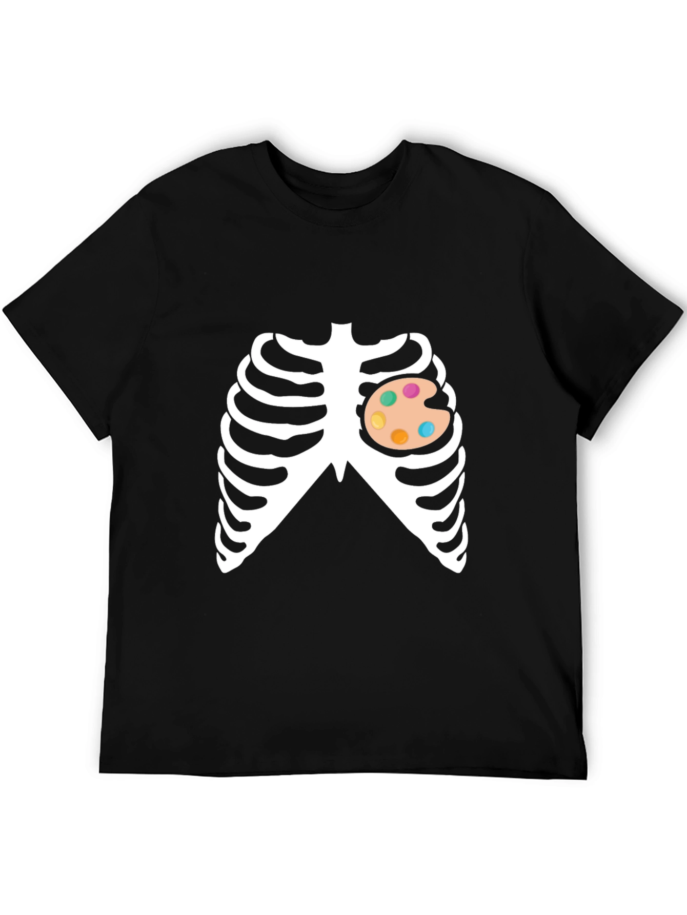 Artist Skeleton Ribcage Halloween Costume T-Shirt