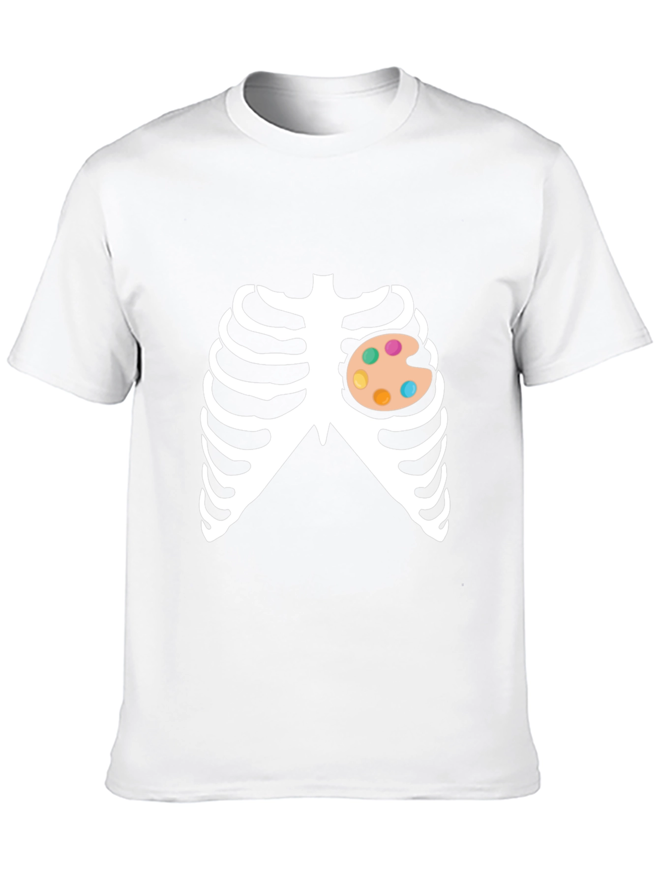Artist Skeleton Ribcage Halloween Costume T-Shirt