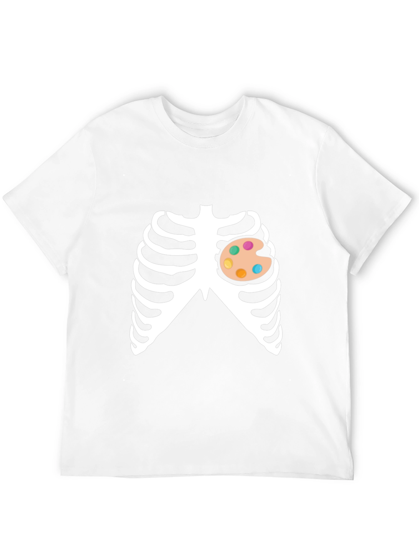 Artist Skeleton Ribcage Halloween Costume T-Shirt
