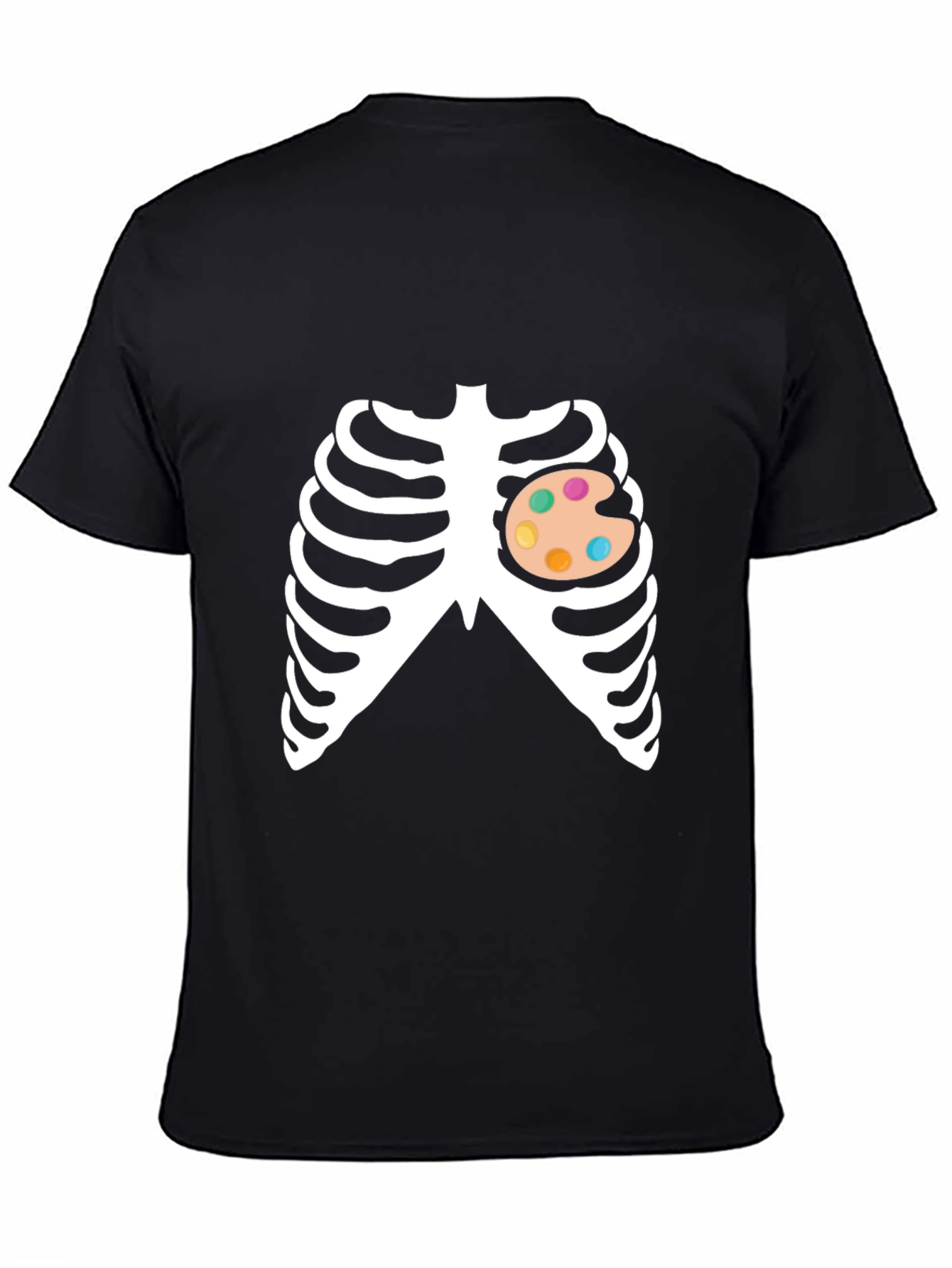 Artist Skeleton Ribcage Halloween Costume T-Shirt