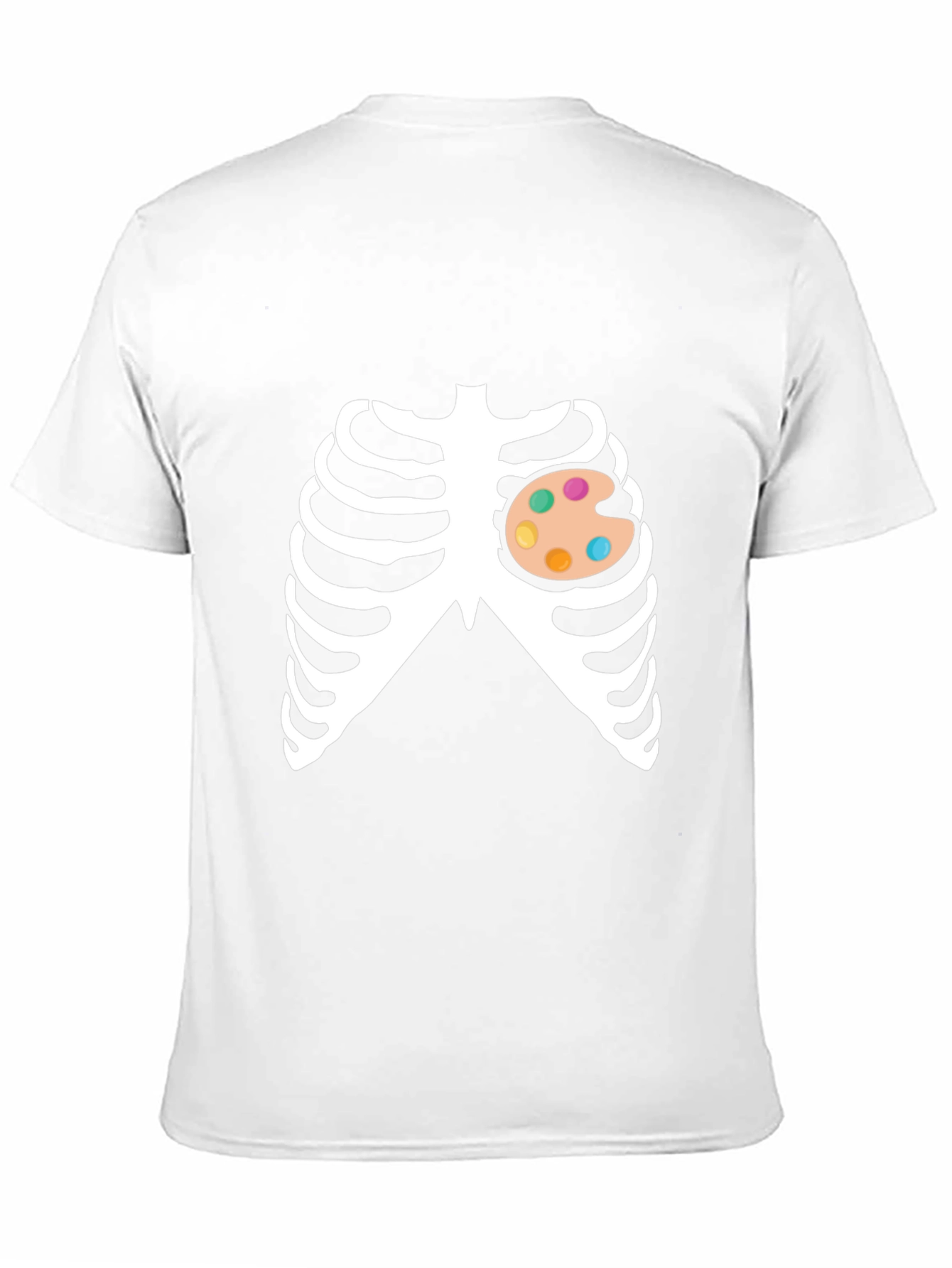 Artist Skeleton Ribcage Halloween Costume T-Shirt