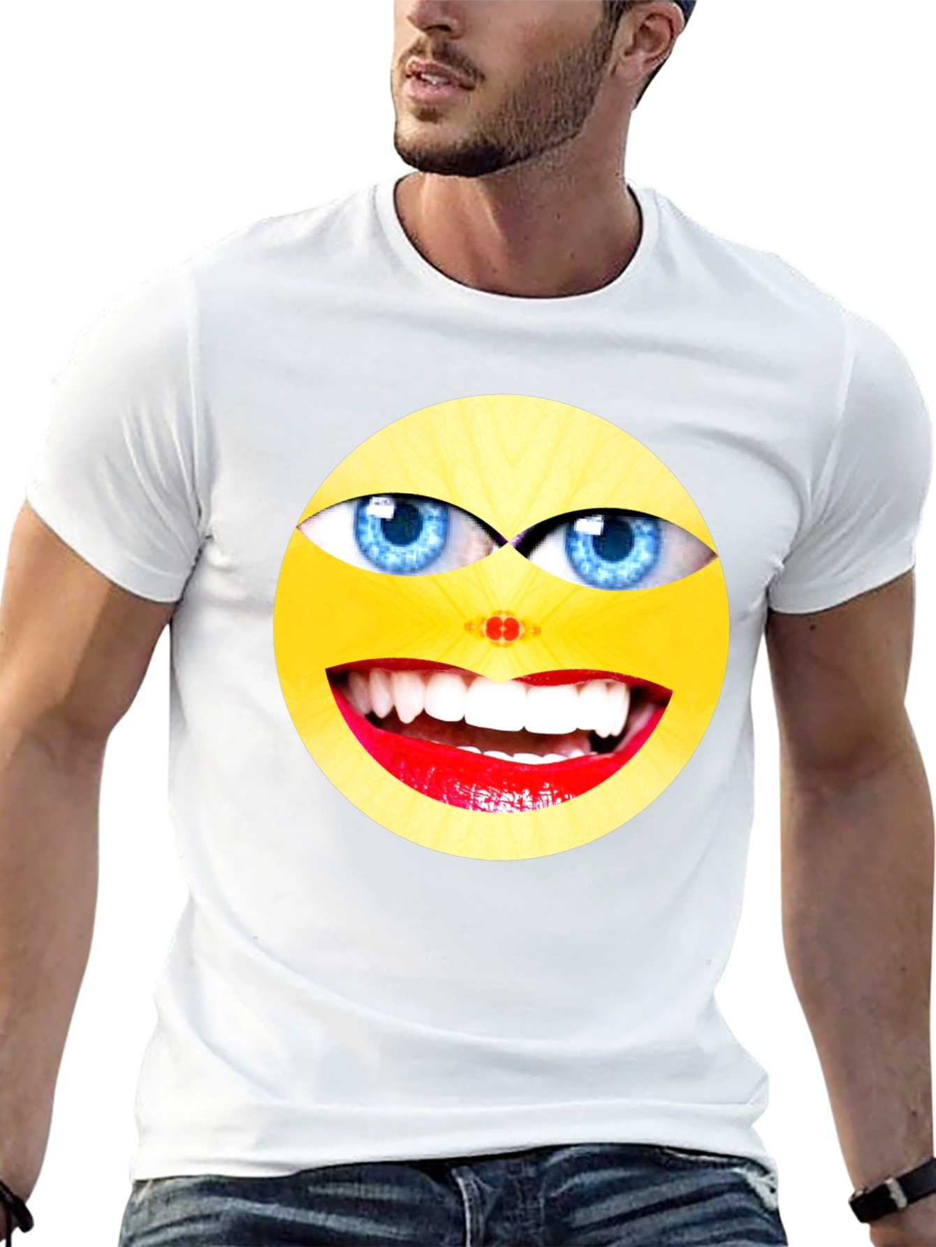 Funny Emoji Graphic Black T-Shirt