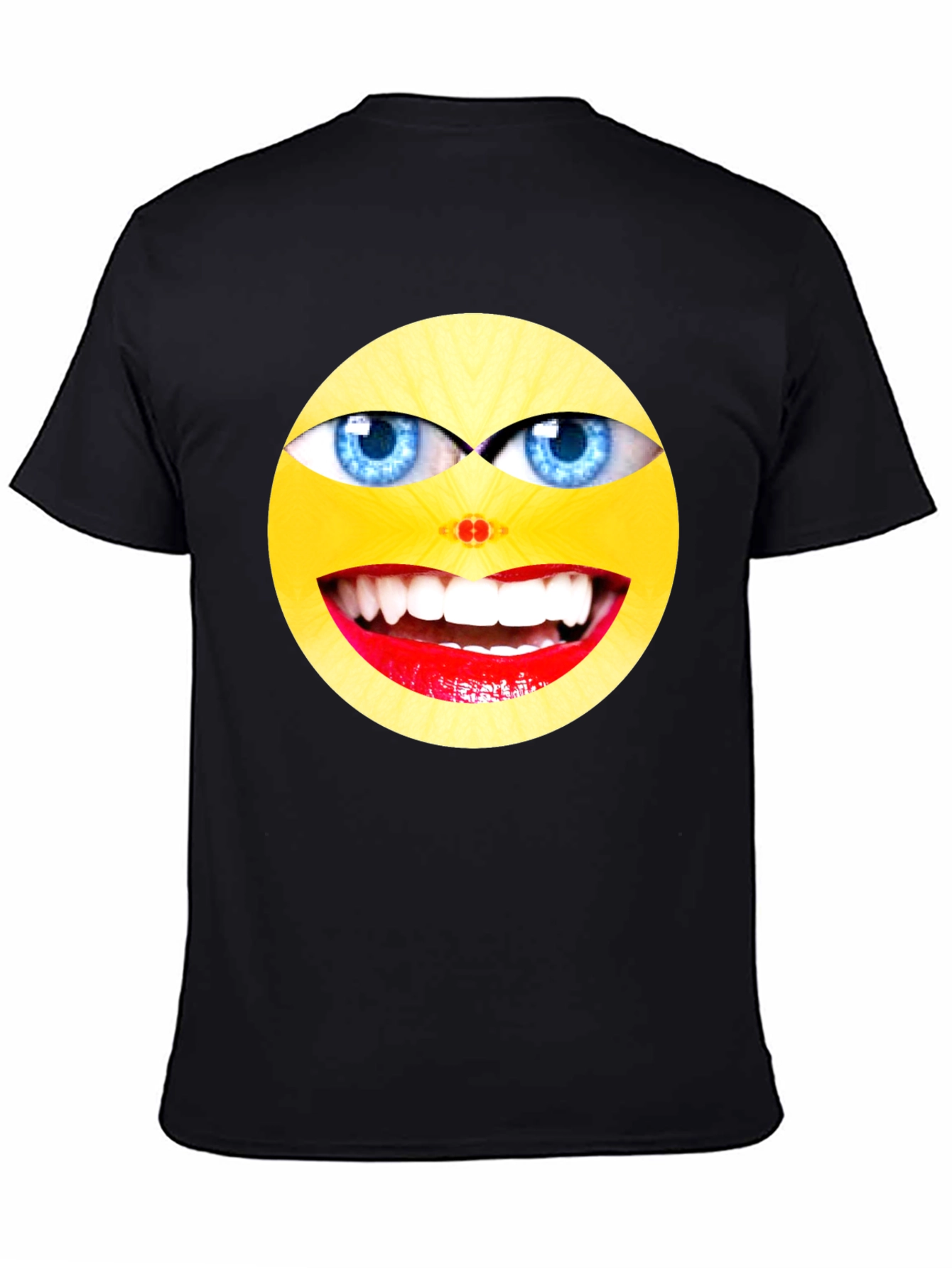 Funny Emoji Graphic Black T-Shirt
