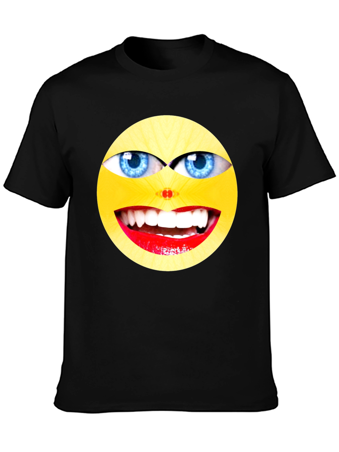 Funny Emoji Graphic Black T-Shirt