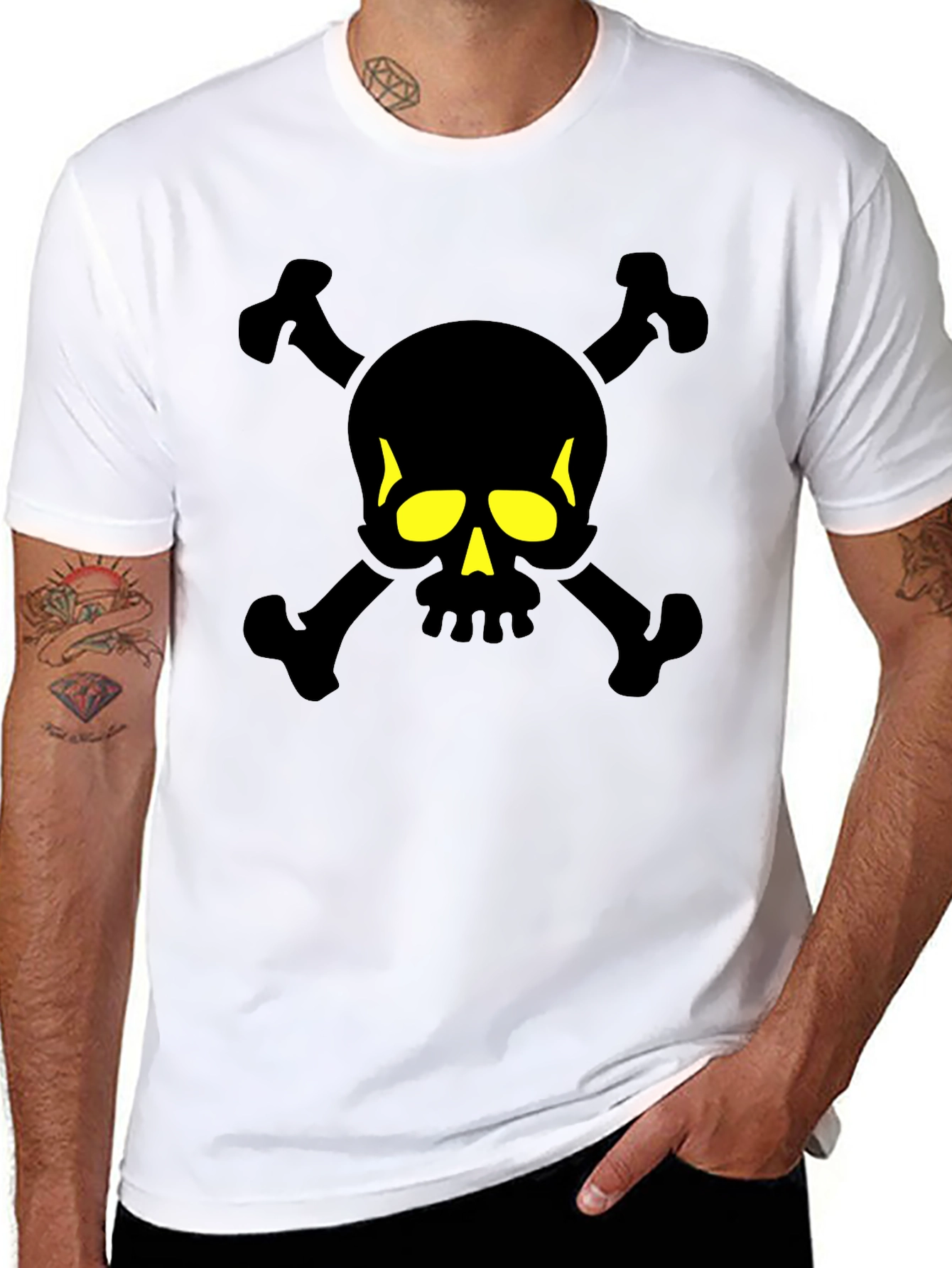Skull & Crossbones Graphic Tee - Classic Black Shirt