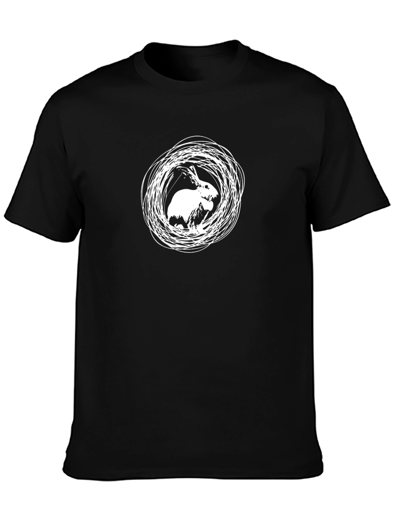 Rabbit Nest Graphic T-Shirt - Black