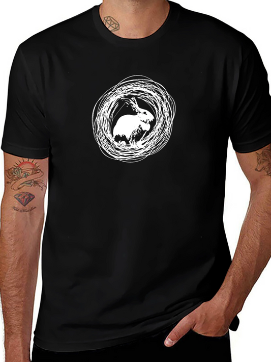 Rabbit Nest Graphic T-Shirt - Black