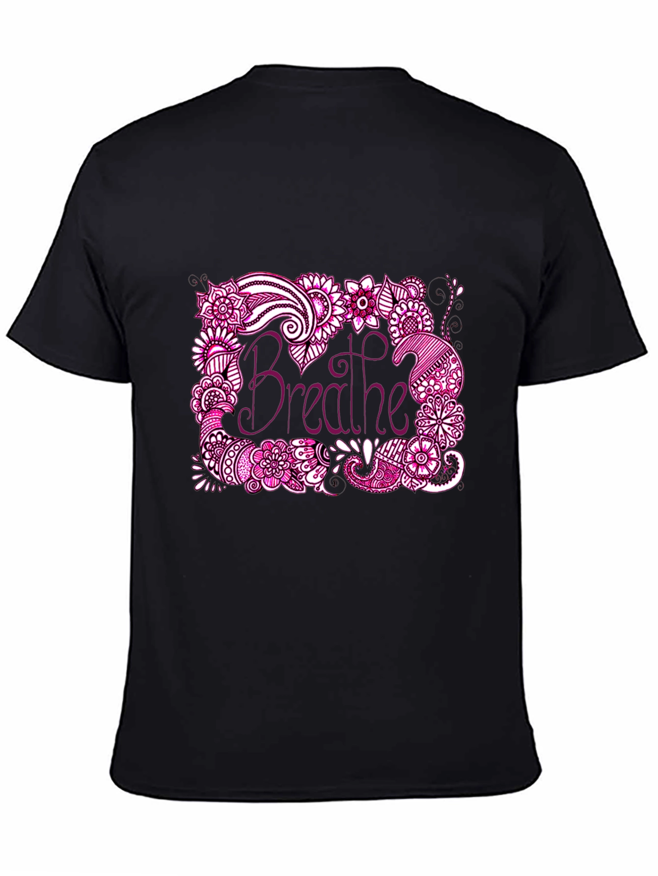 Breathe Graphic Tee - Relaxed Fit Black T-Shirt