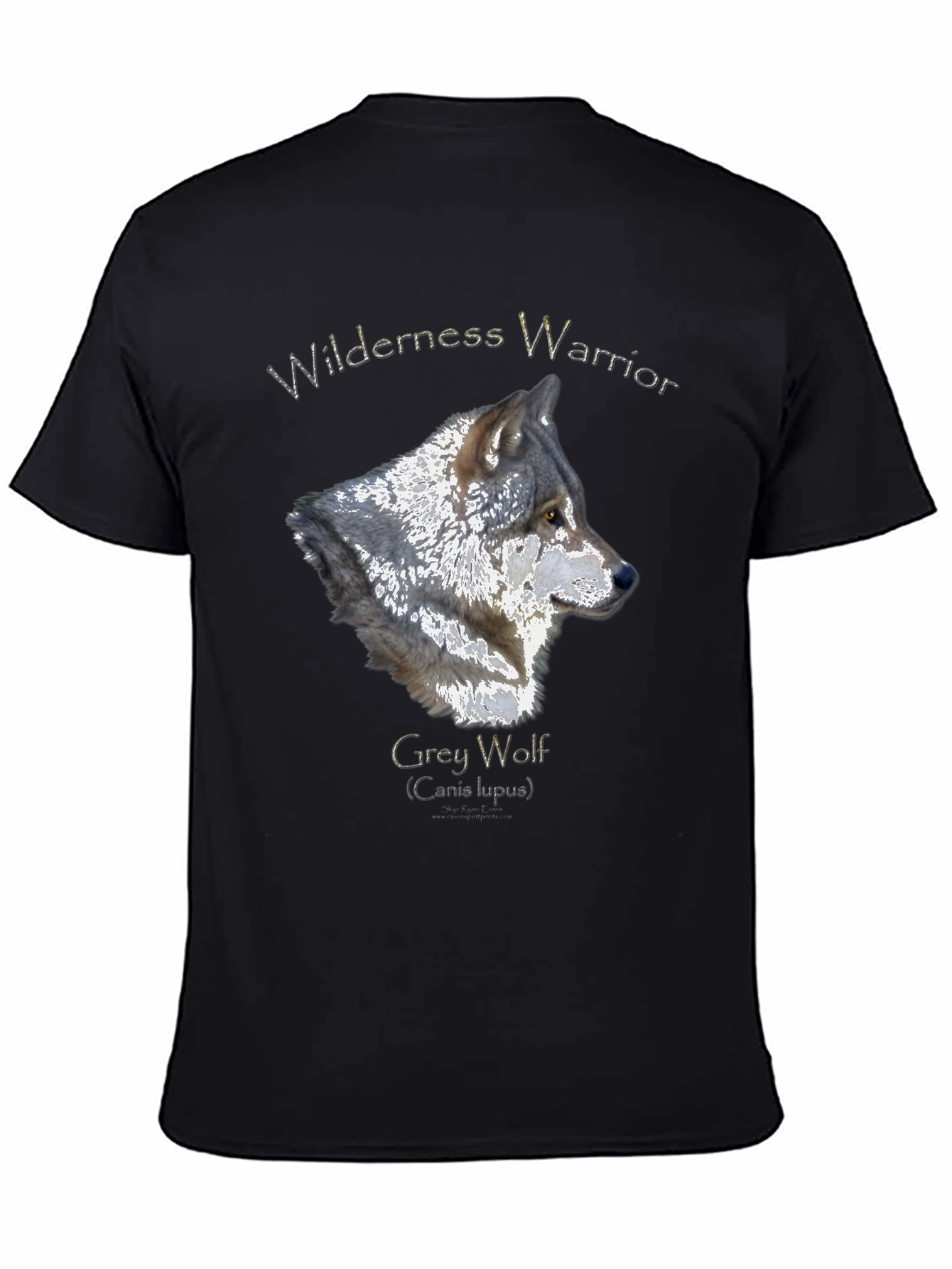 Wilderness Warrior Grey Wolf Graphic T-Shirt