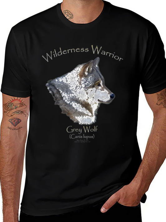Wilderness Warrior Grey Wolf Graphic T-Shirt