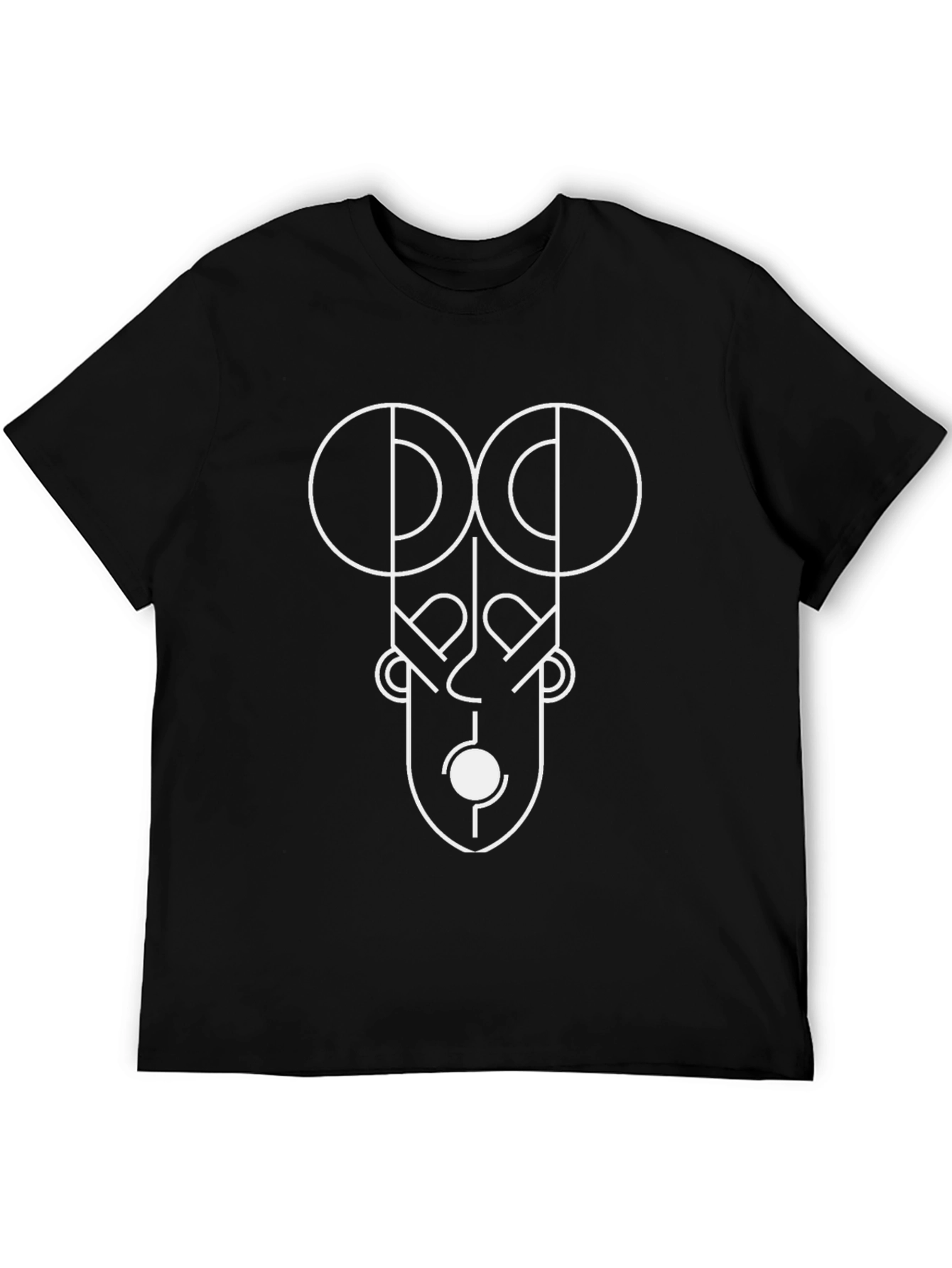 Abstract Face Graphic Tee - Modern Art Design