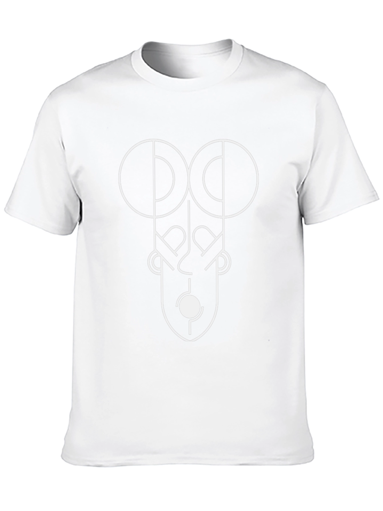 Abstract Face Graphic Tee - Modern Art Design