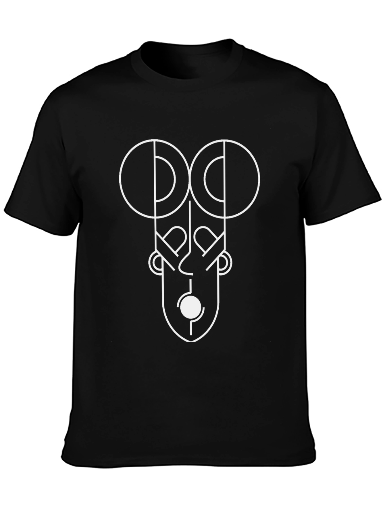 Abstract Face Graphic Tee - Modern Art Design