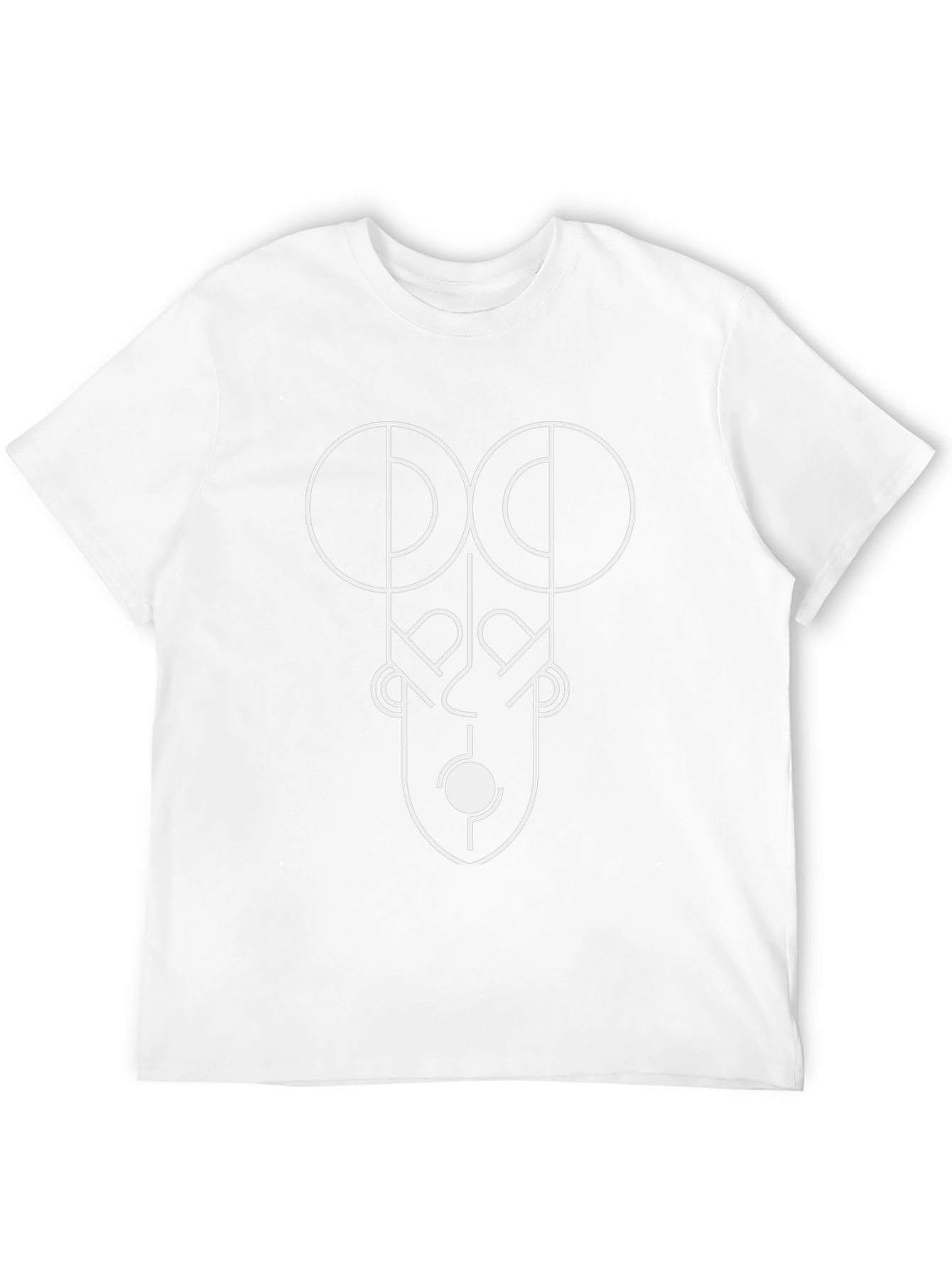 Abstract Face Graphic Tee - Modern Art Design