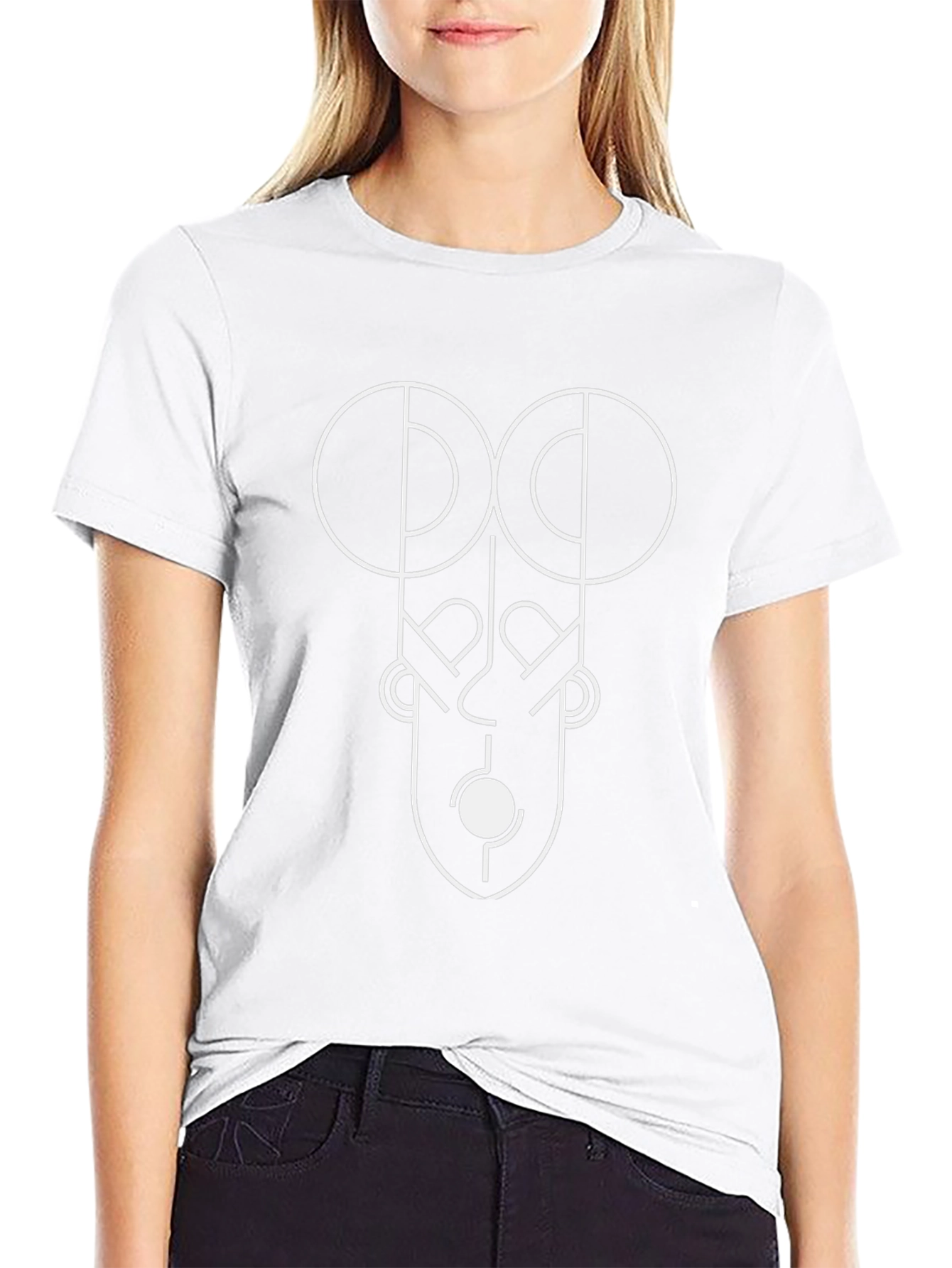 Abstract Face Graphic Tee - Modern Art Design